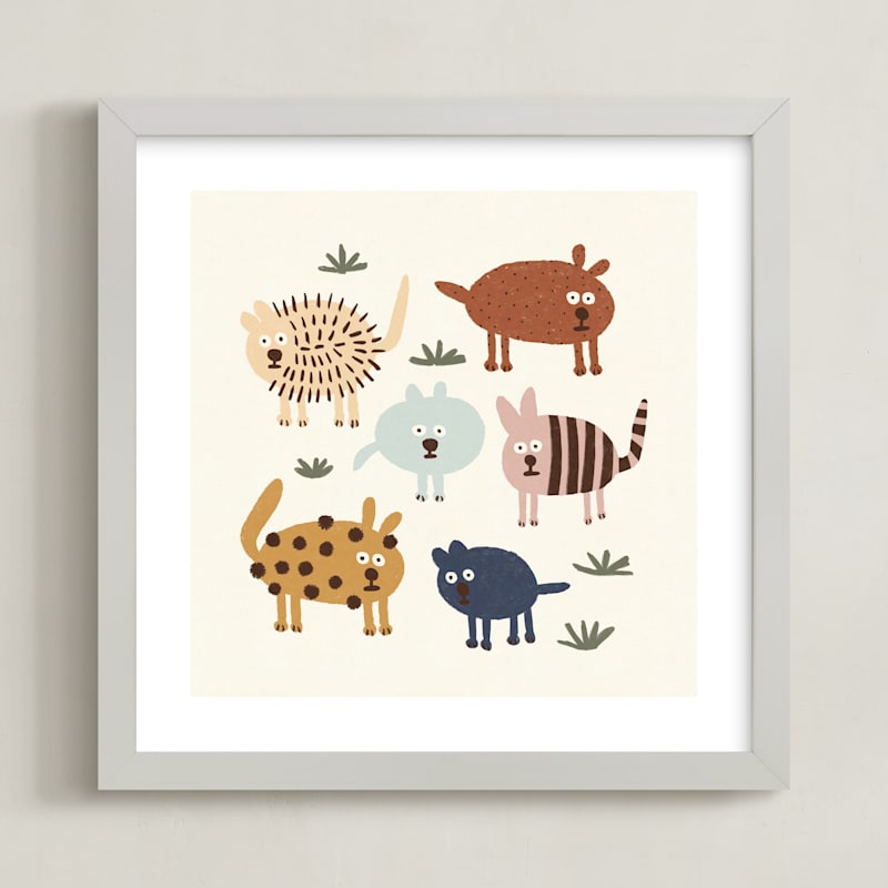 "Surprised Puppies" - Limited Edition Art Print by Alisa Galitsyna in beautiful frame options and a variety of sizes.