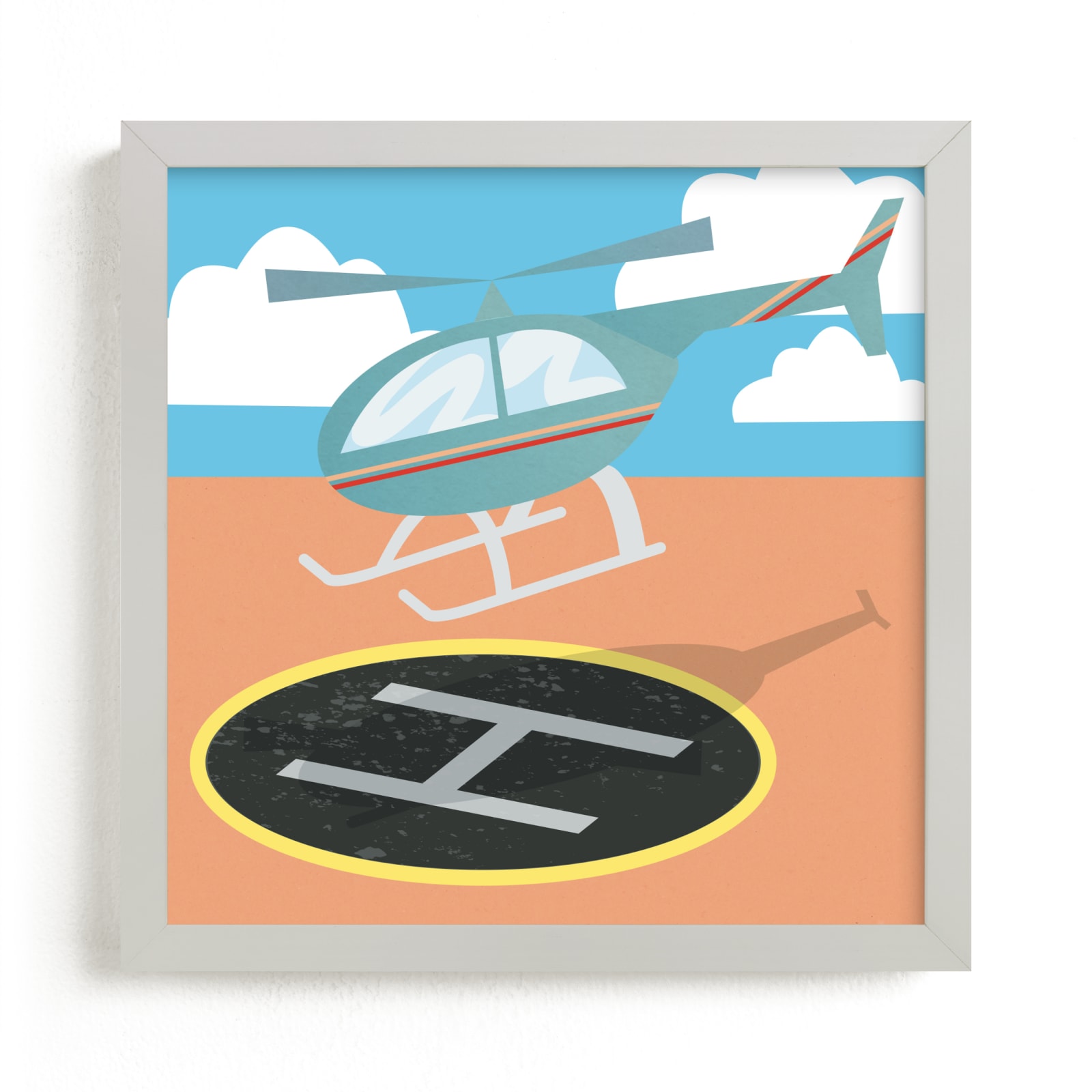 "Little Helicopter" - Art Print by Catherine Culvenor in beautiful frame options and a variety of sizes.