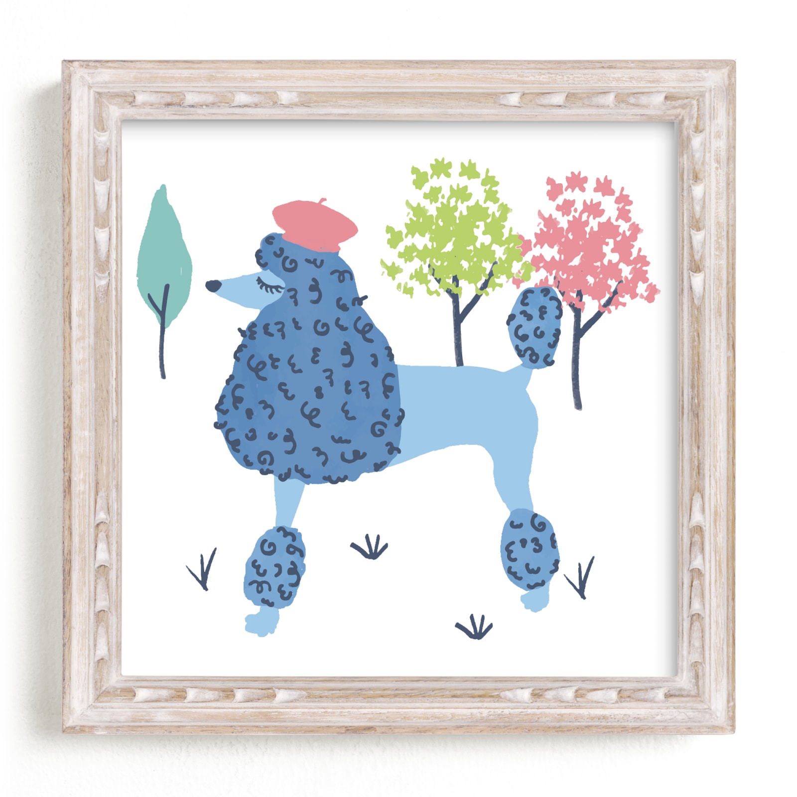 "Parisian Poodle" - Limited Edition Art Print by Ali Macdonald in beautiful frame options and a variety of sizes.