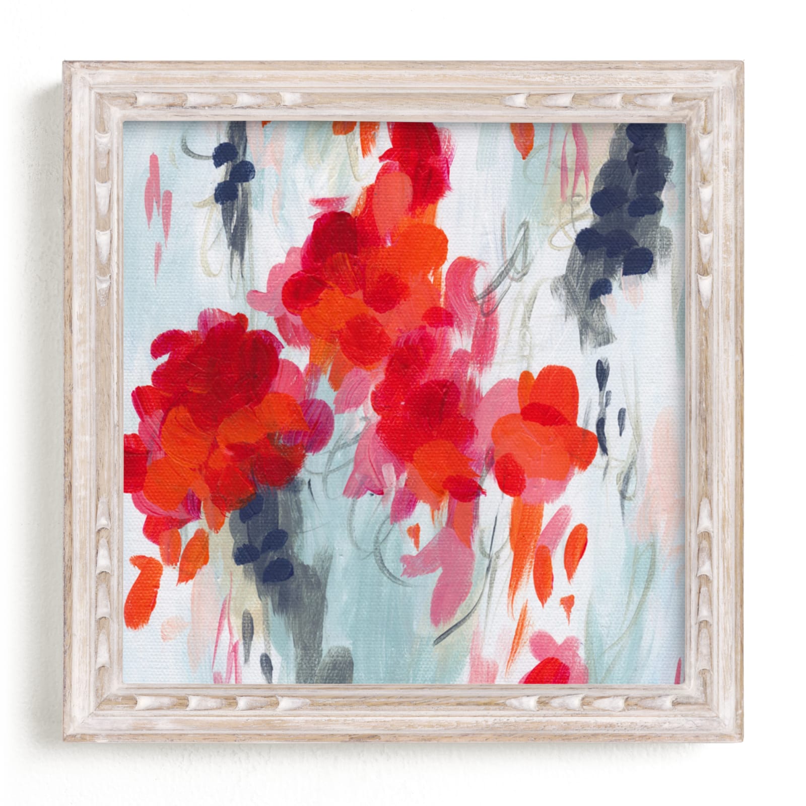 "Poppies Squared" - Art Print by Holly Whitcomb in beautiful frame options and a variety of sizes.
