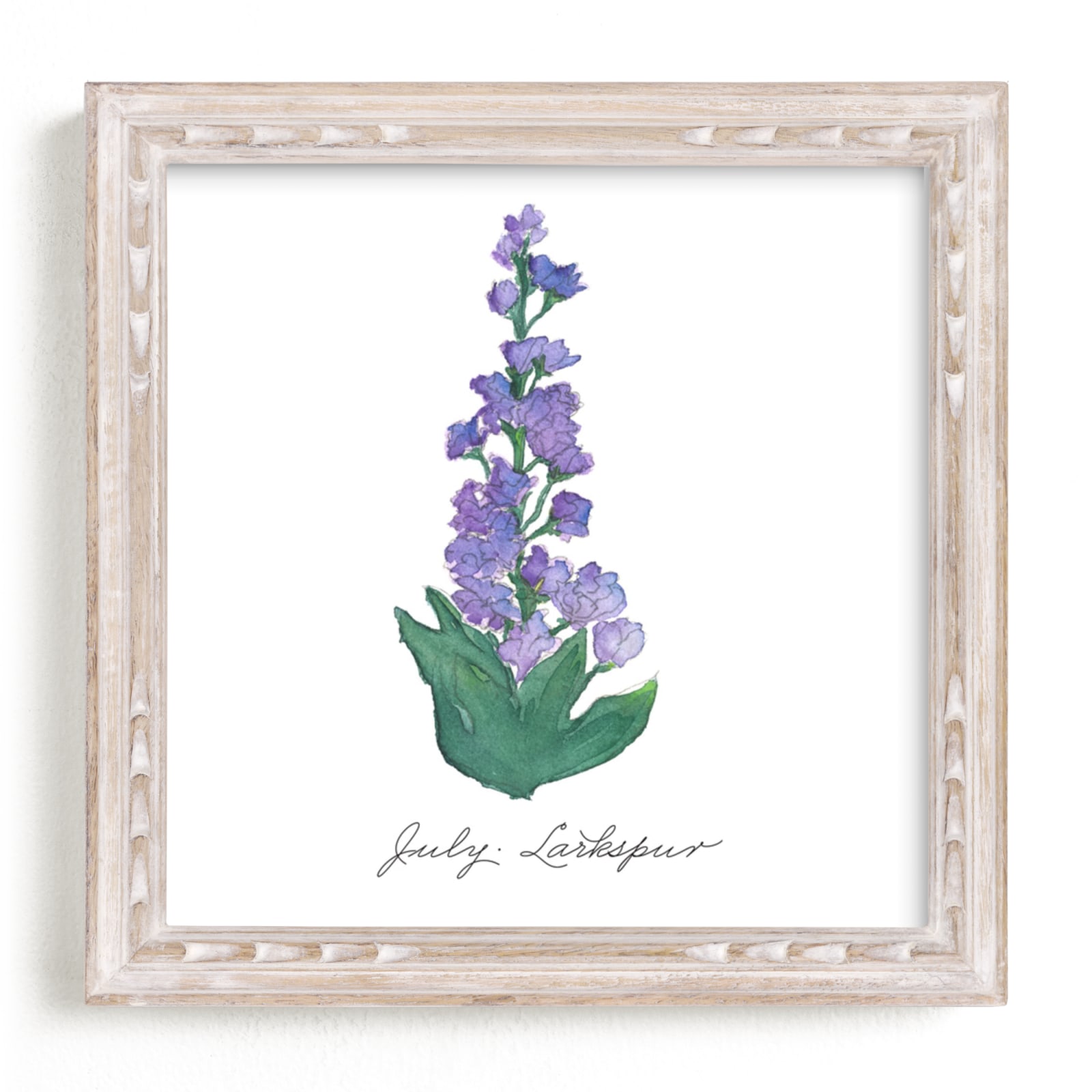 "July Larkspur" - Art Print by Liz Conley in beautiful frame options and a variety of sizes.