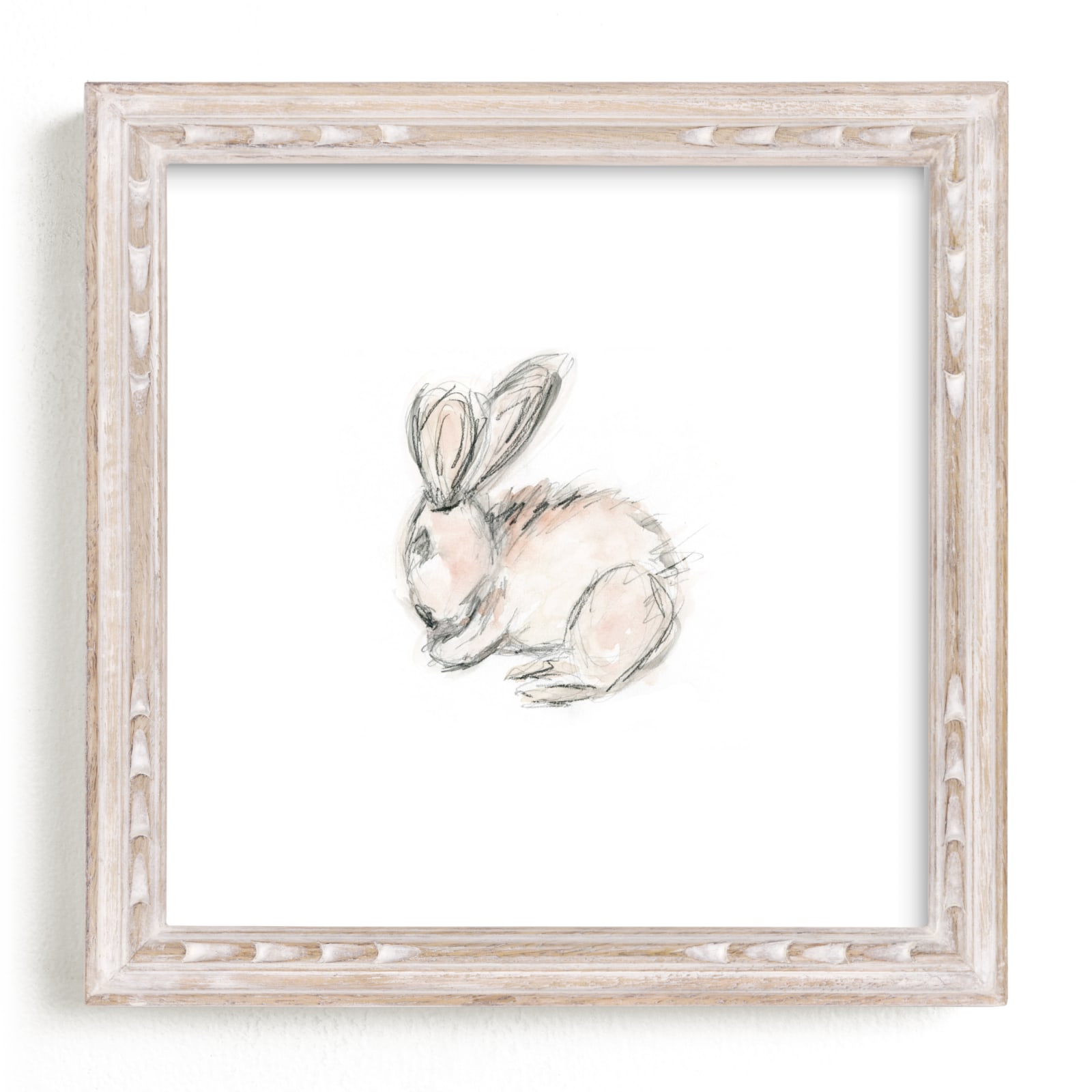 "Little Bunny Blue" - Art Print by Mande Calhoun in beautiful frame options and a variety of sizes.