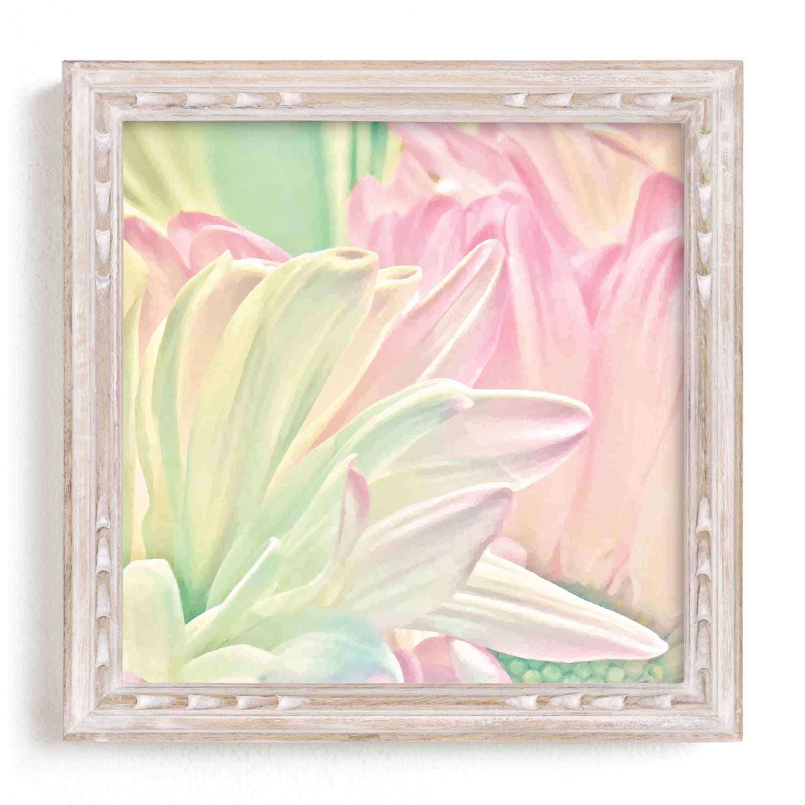 "Spumoni Cream Petals" - Art Print by Mariecor Agravante in beautiful frame options and a variety of sizes.