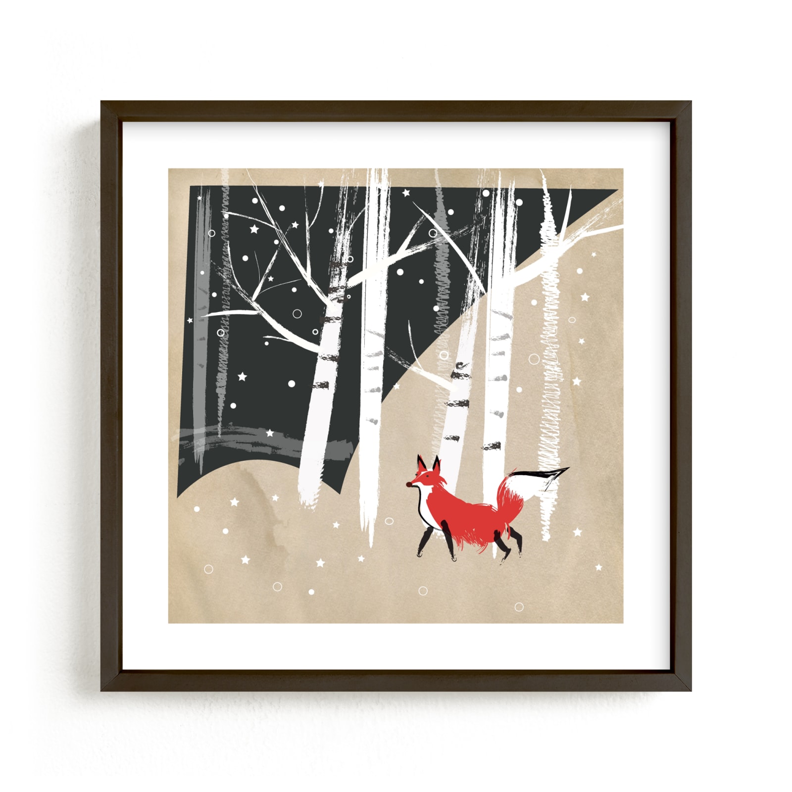 "Foxy Woods" - Limited Edition Art Print by Annie Bakst in beautiful frame options and a variety of sizes.