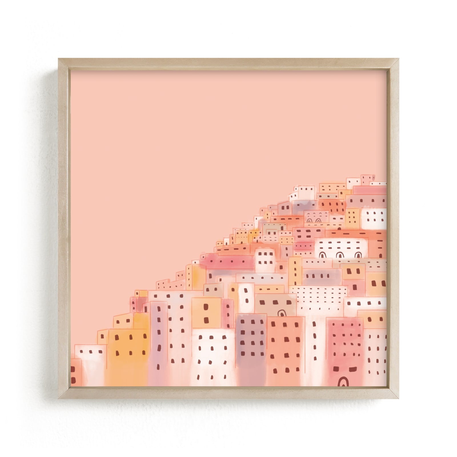 "Positano Houses" - Limited Edition Art Print by Laura Mitchell in beautiful frame options and a variety of sizes.
