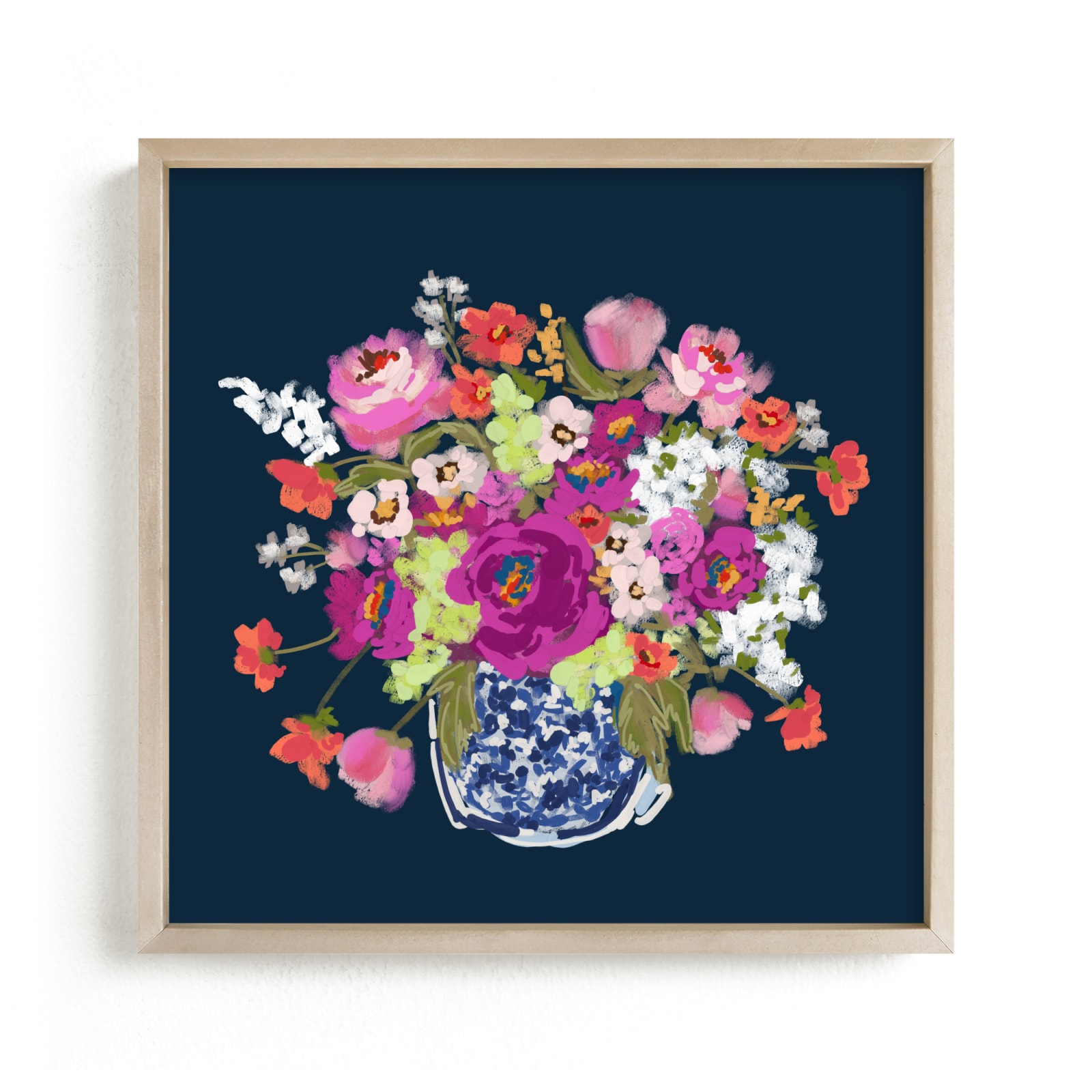 "Chinoiserie Blooms I" by Britt Mills in beautiful frame options and a variety of sizes.