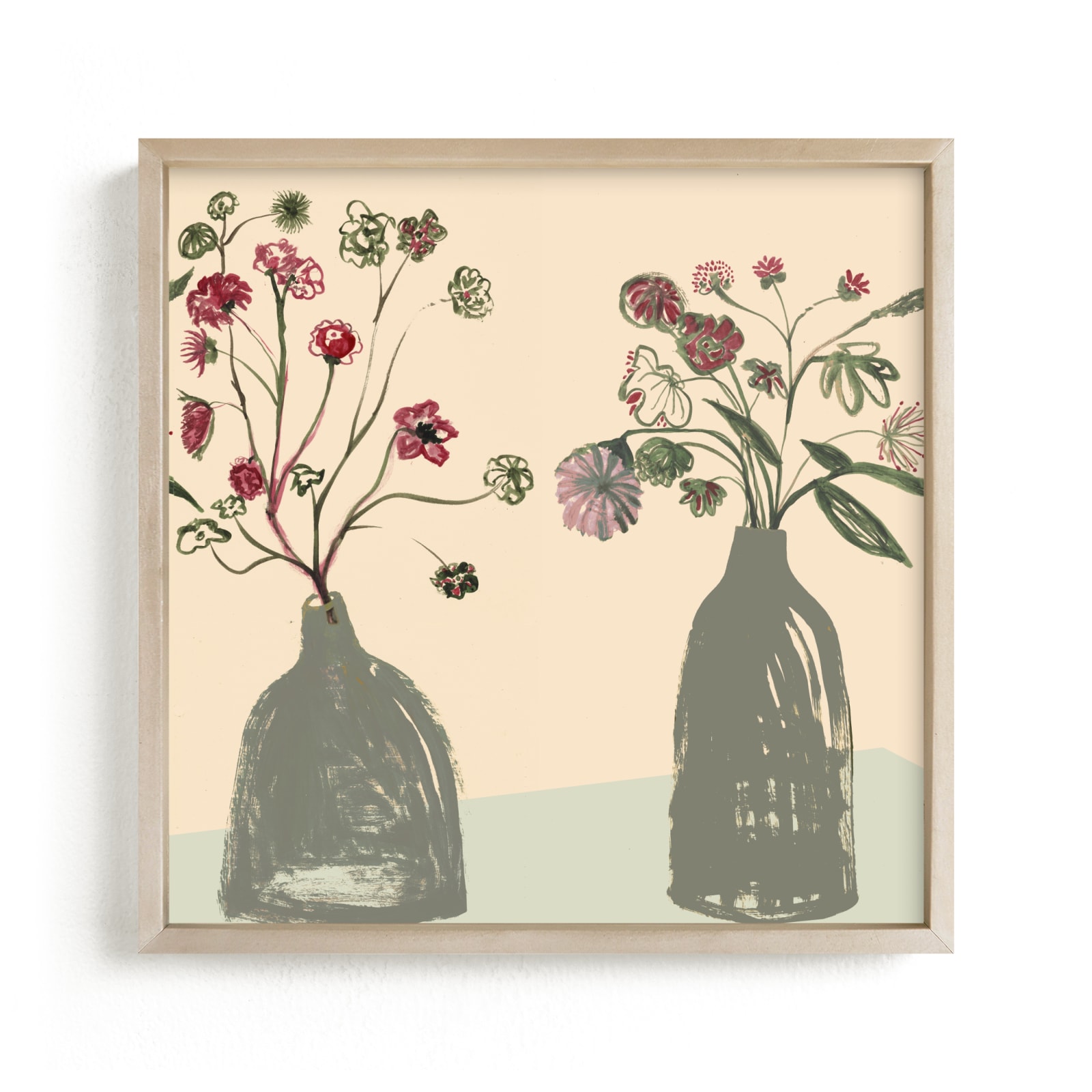 "Side by side vases" by Bethania Lima in beautiful frame options and a variety of sizes.