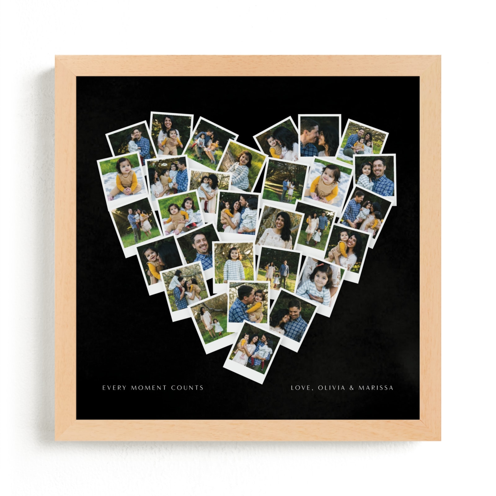 This is a colorful photo art by Minted called Painted Hues Heart Snapshot Mix® Cool.