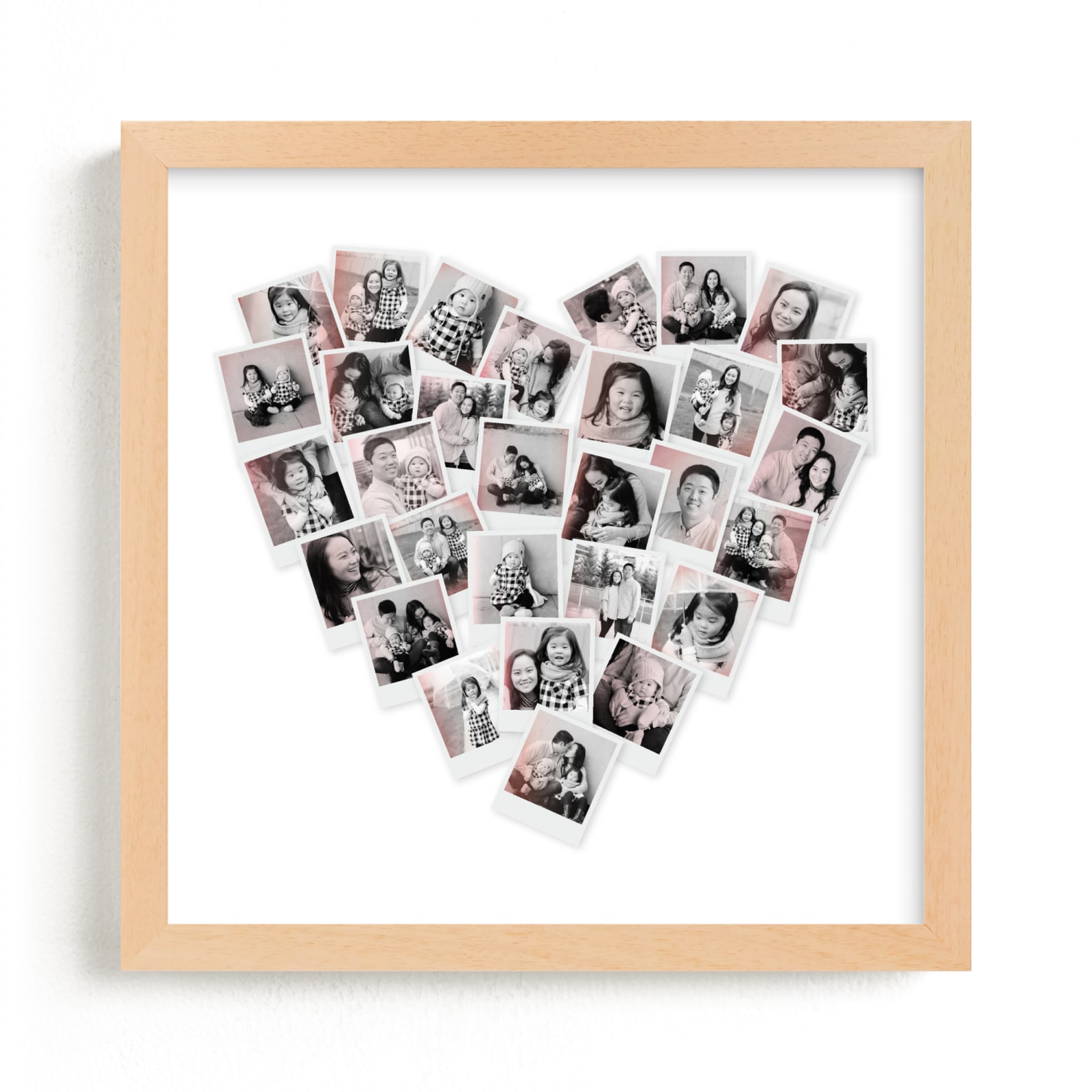 This is a pink photo art by Minted called Filter Heart Snapshot Mix® Photo Art.