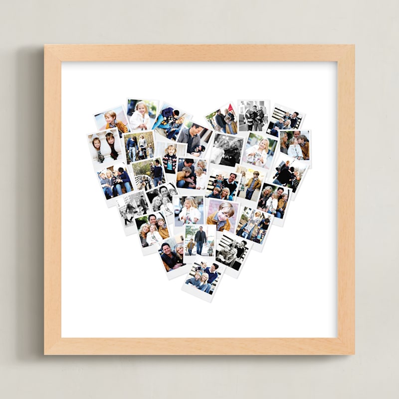 "Heart Snapshot Mix® Photo Art" - Framed Photo in White by Minted - Framed