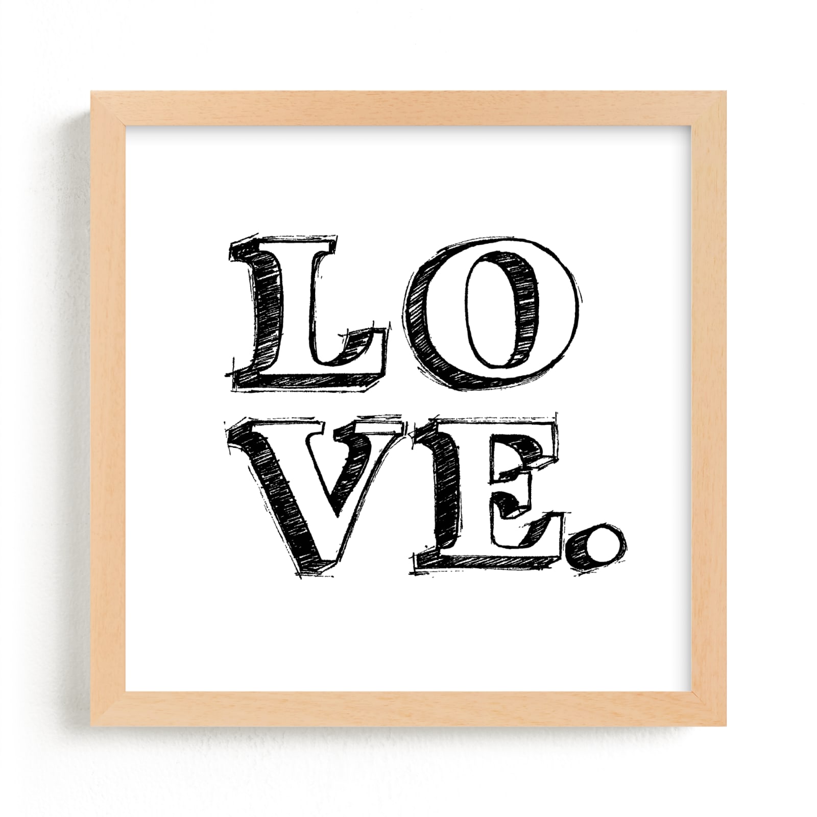 "L-O-V-E" - Limited Edition Art Print by Daniela in beautiful frame options and a variety of sizes.