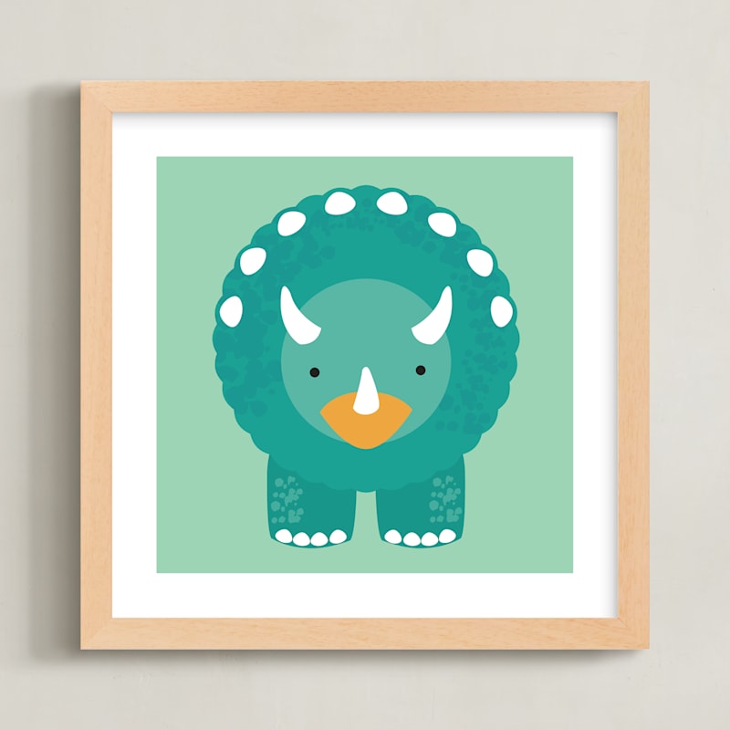 "Lil Dinosaur 1" - Limited Edition Art Print by Itsy Belle Studio in beautiful frame options and a variety of sizes.