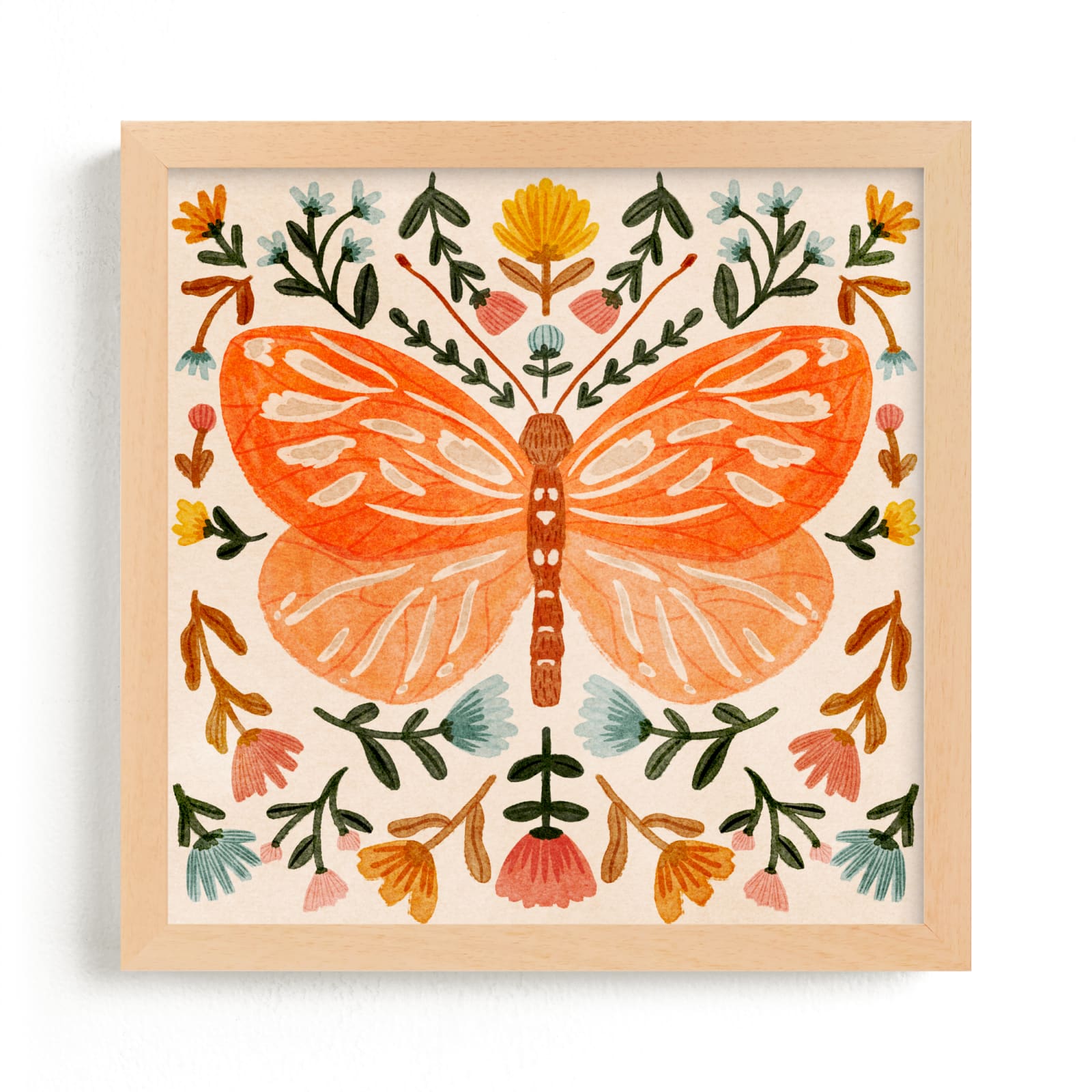 "Colorful Butterfly" - Limited Edition Art Print by Angel Walker in beautiful frame options and a variety of sizes.