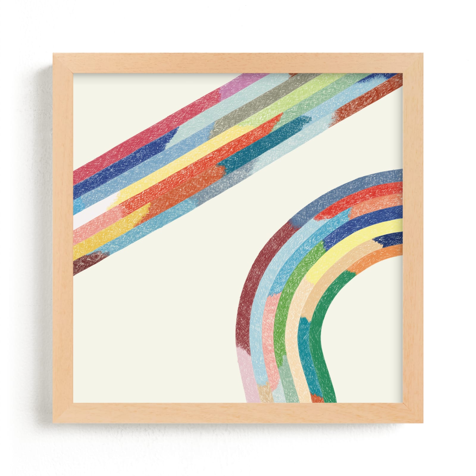 "Rainbow Rollercoaster" - Limited Edition Art Print by Emily Kariniemi in beautiful frame options and a variety of sizes.