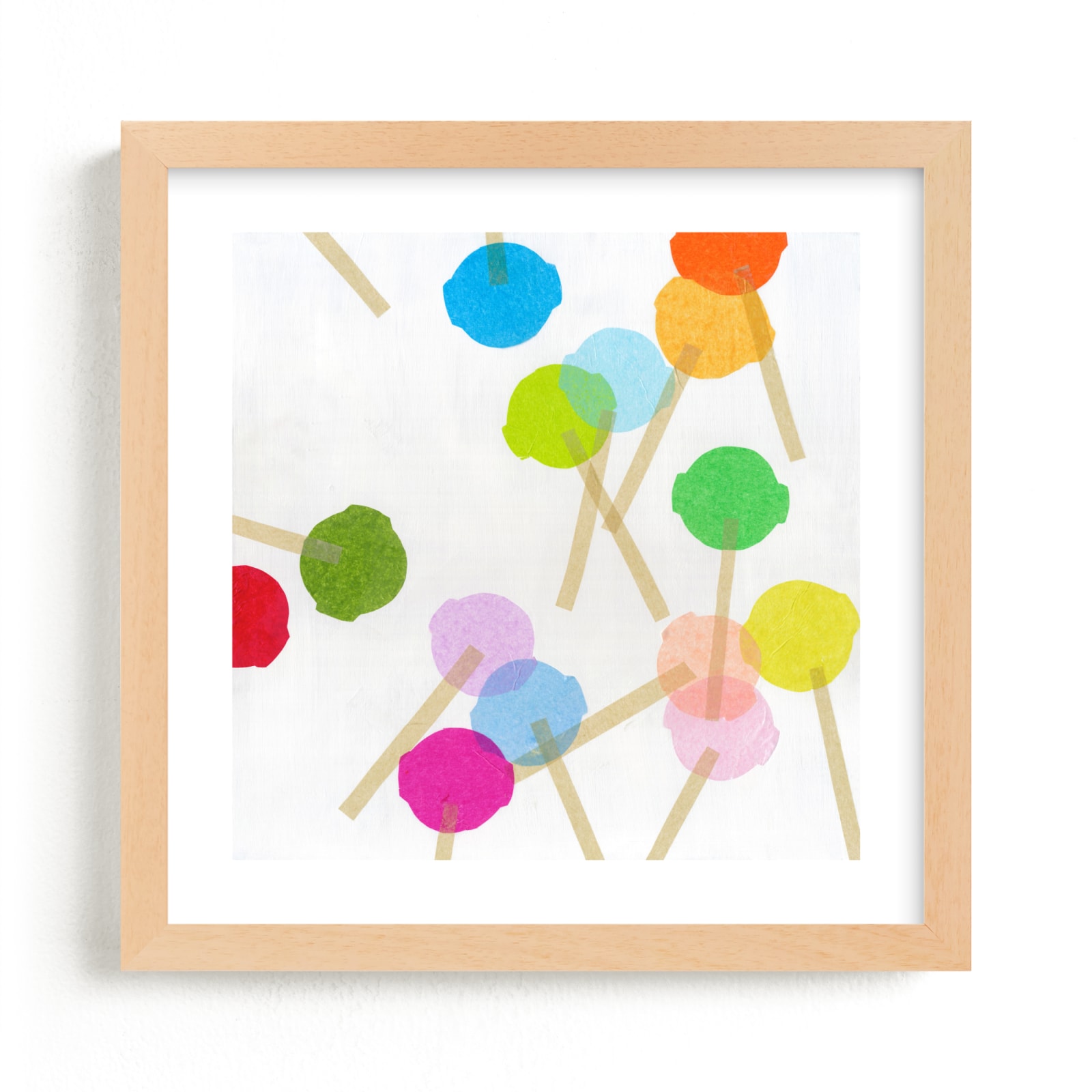 "Rainbow Lollies" - Limited Edition Art Print by Jenny Westenhofer in beautiful frame options and a variety of sizes.