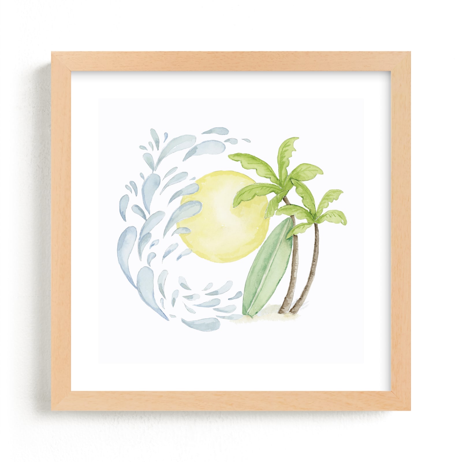 "Born to Surf" - Art Print by Tina Faselli in beautiful frame options and a variety of sizes.