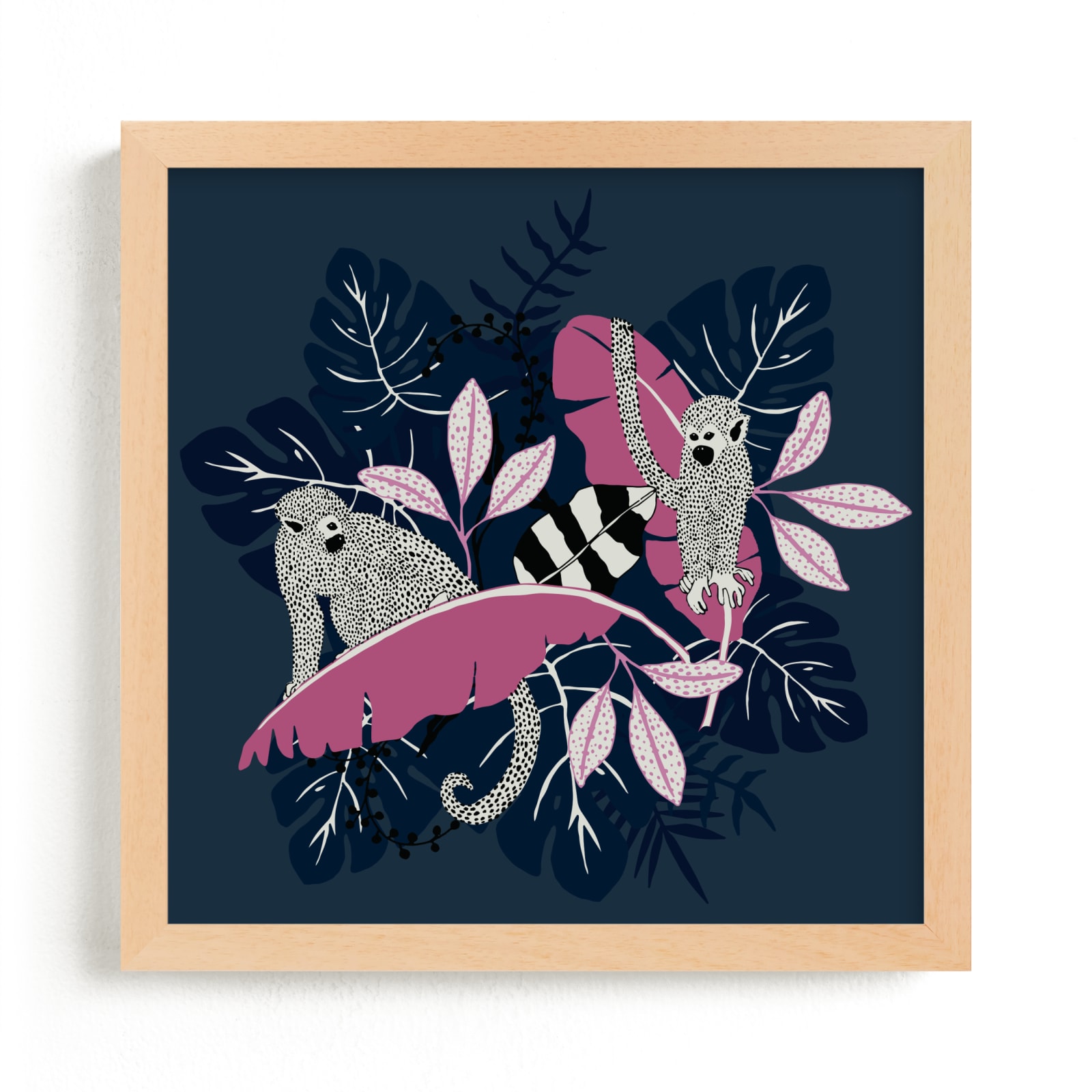 "Welcome to the Jungle | Two Monkeys" by Karoline Richardt in beautiful frame options and a variety of sizes.
