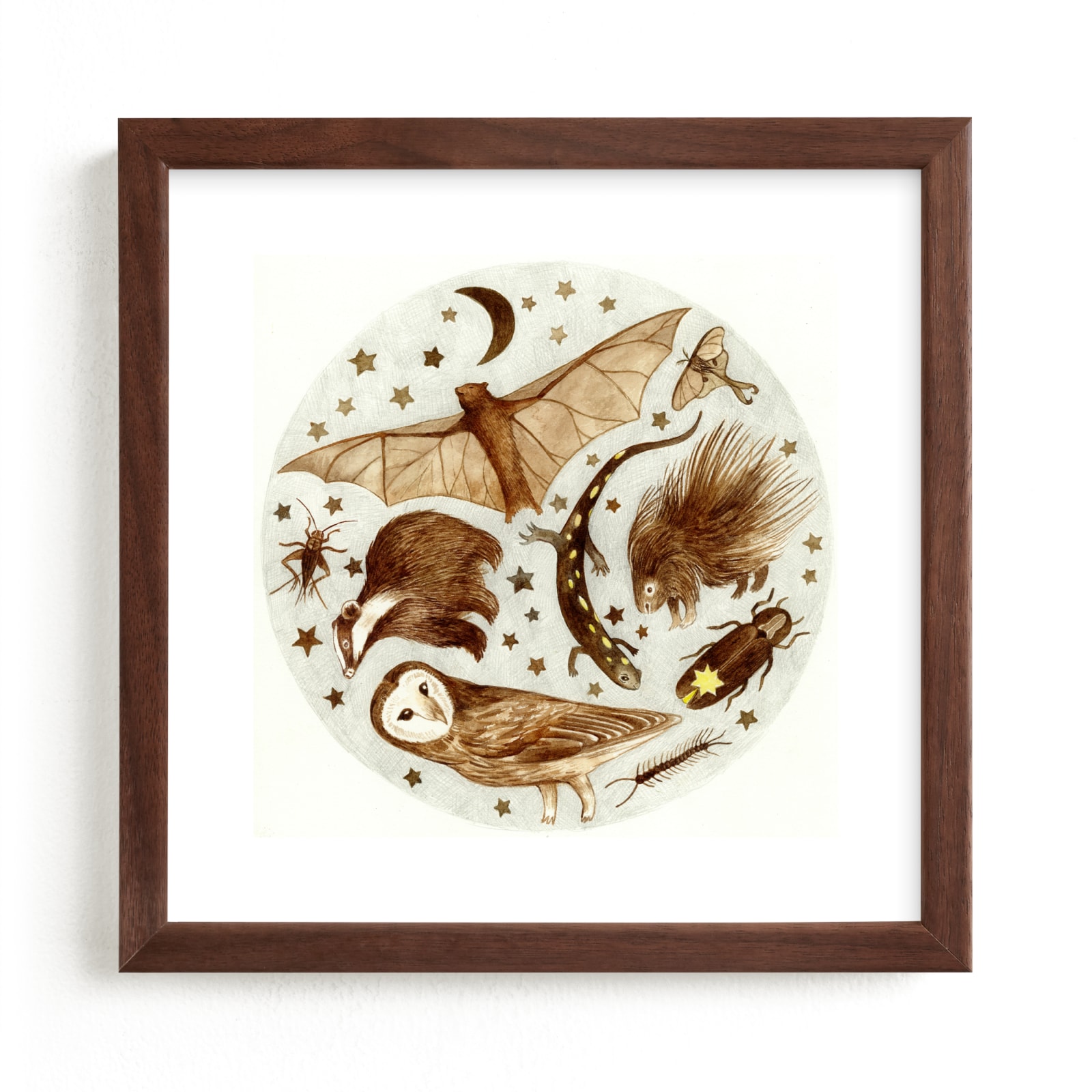 "Nocturnals" - Limited Edition Art Print by Eve Schultz in beautiful frame options and a variety of sizes.