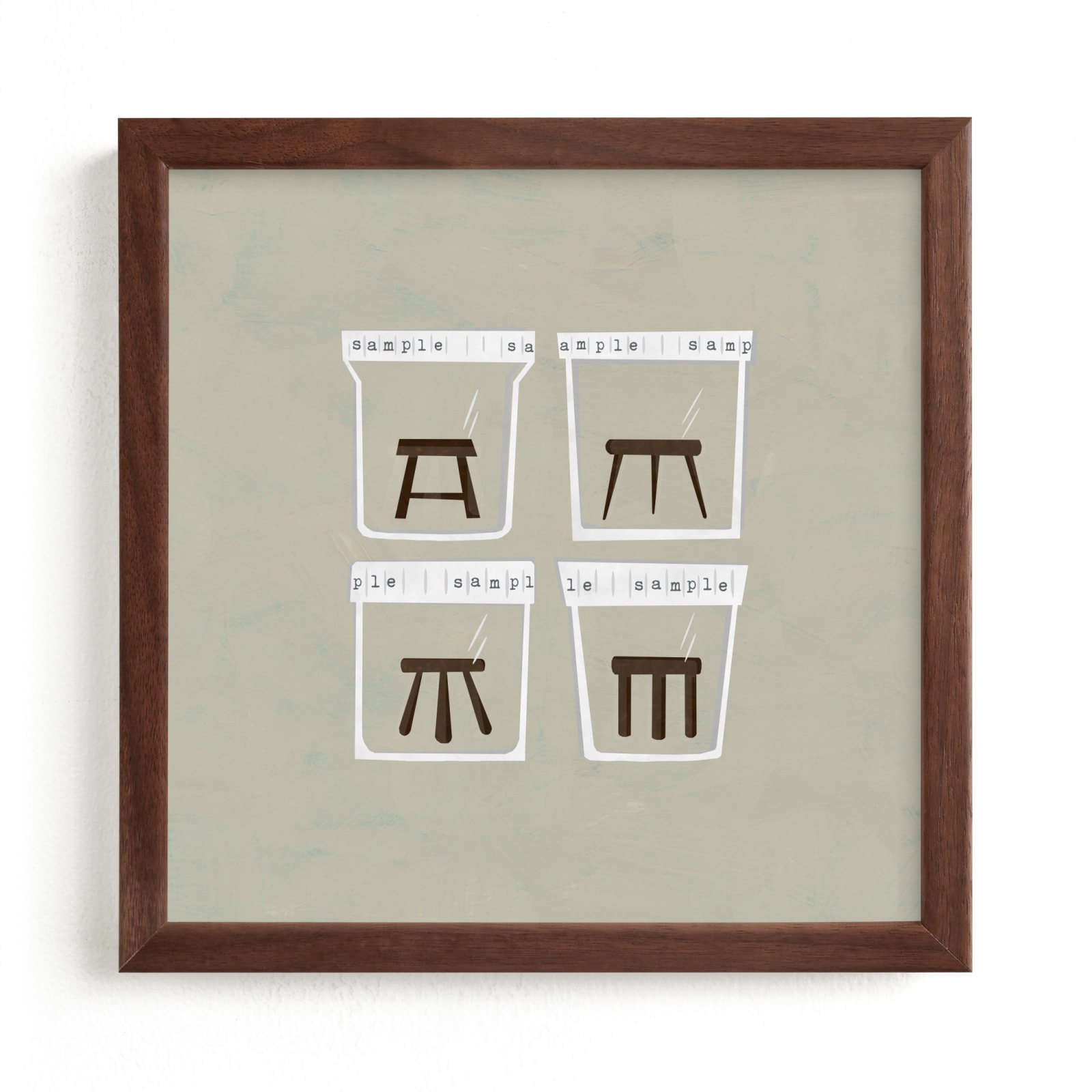 "Stool Samples" by Deborah Chou in beautiful frame options and a variety of sizes.