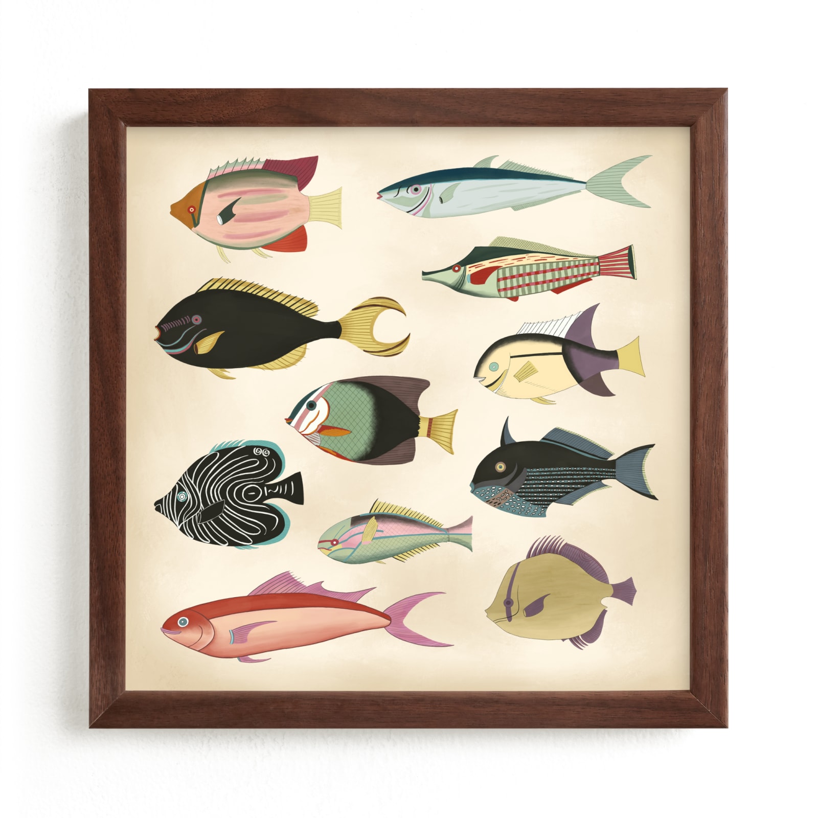 "Poissons No. 7" by Jessie Burch in beautiful frame options and a variety of sizes.
