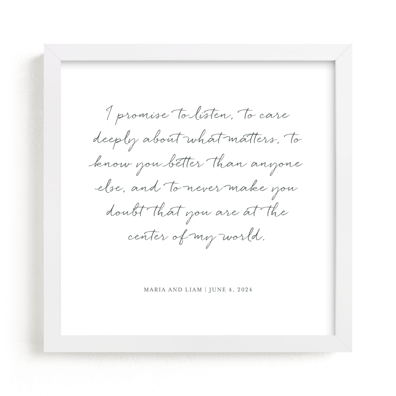 This is a black photos to art  by Minted called Your Vows as an Art Print.