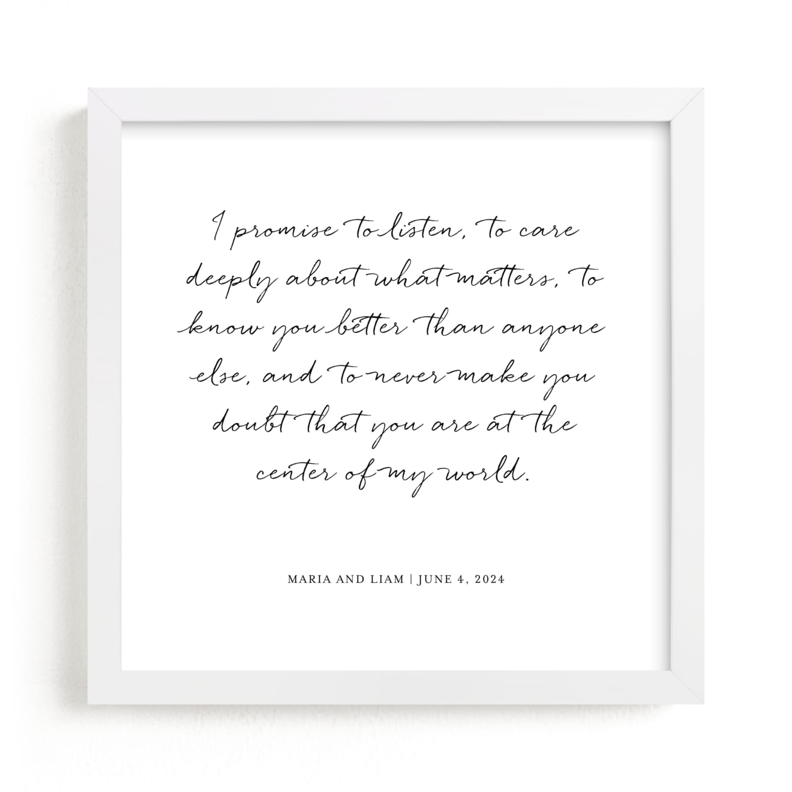 This is a grey photos to art  by Minted called Your Vows as an Art Print.