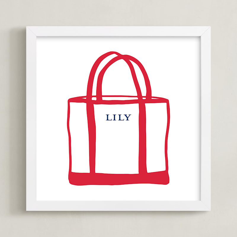 "Name Tote: Custom Print" - Completely Custom Art by Erika Firm in beautiful frame options and a variety of sizes.