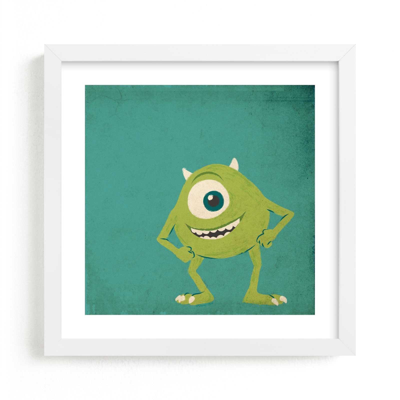 "Mike from Disney and Pixar's Monster's Inc" - Limited Edition Art Print by Kiersten Garner in beautiful frame options and a variety of sizes.