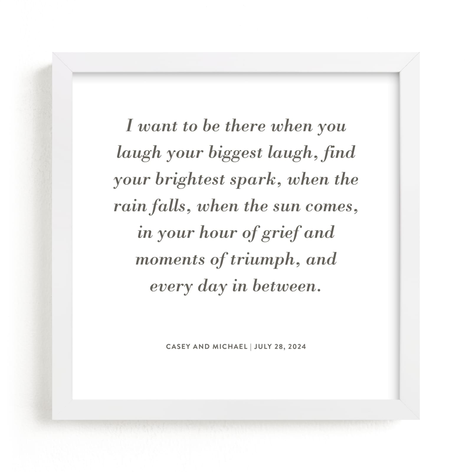 This is a black photos to art by Minted called Your Vows as a Letterpress Art Print.