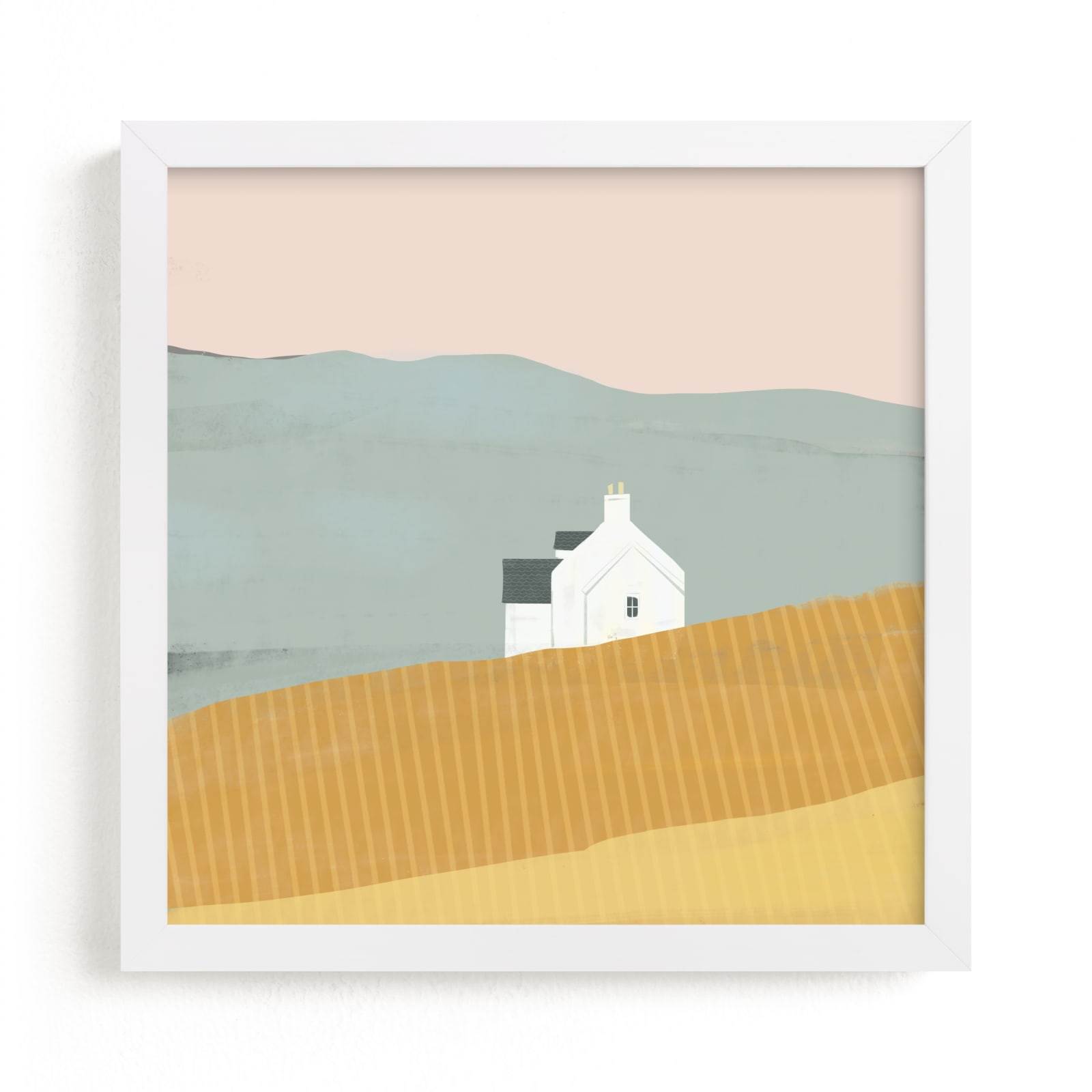 "Little White House on Prairie" - Limited Edition Art Print by Laura Mitchell in beautiful frame options and a variety of sizes.