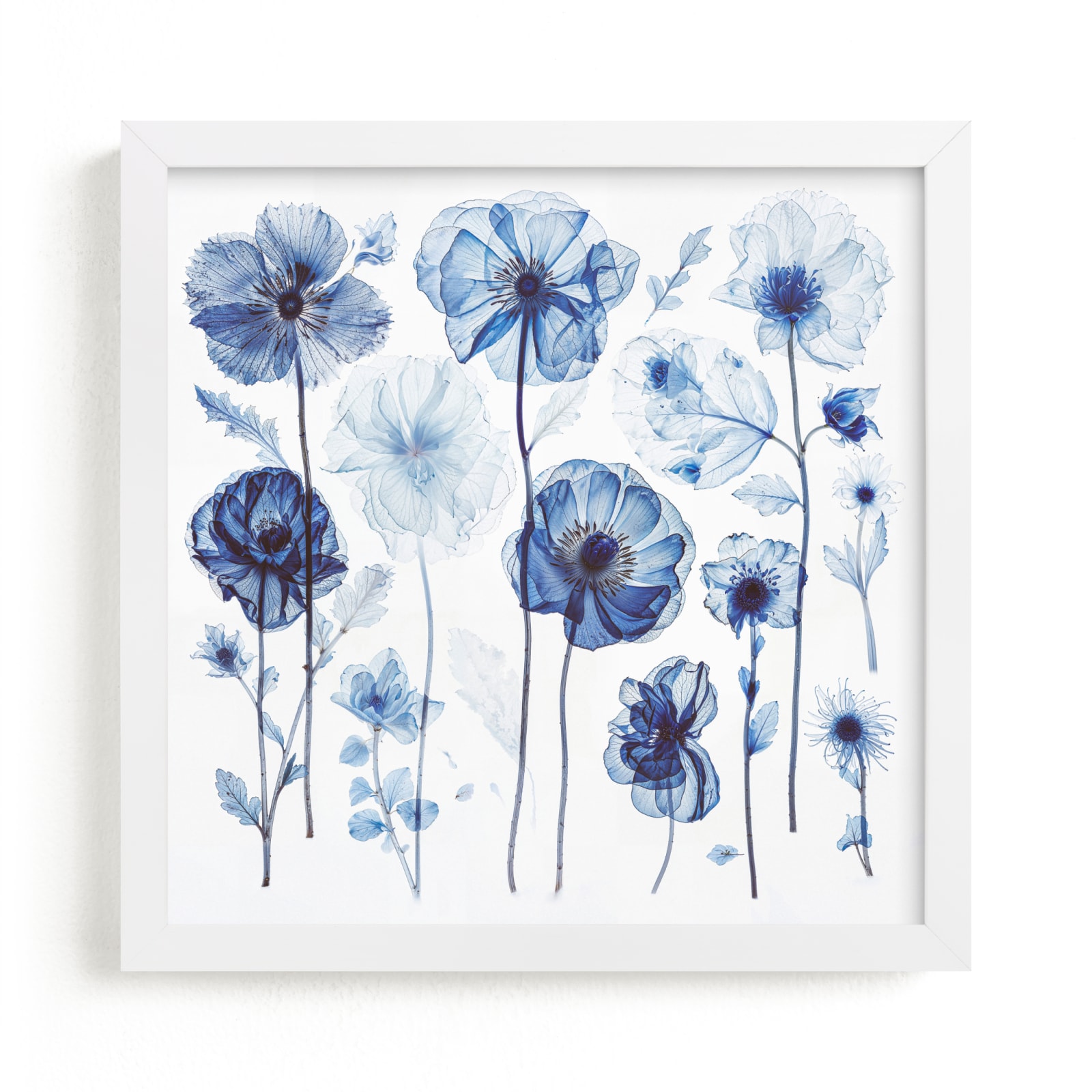 "Blue Arrangement" - Limited Edition Art Print by Elena Kulikova in beautiful frame options and a variety of sizes.