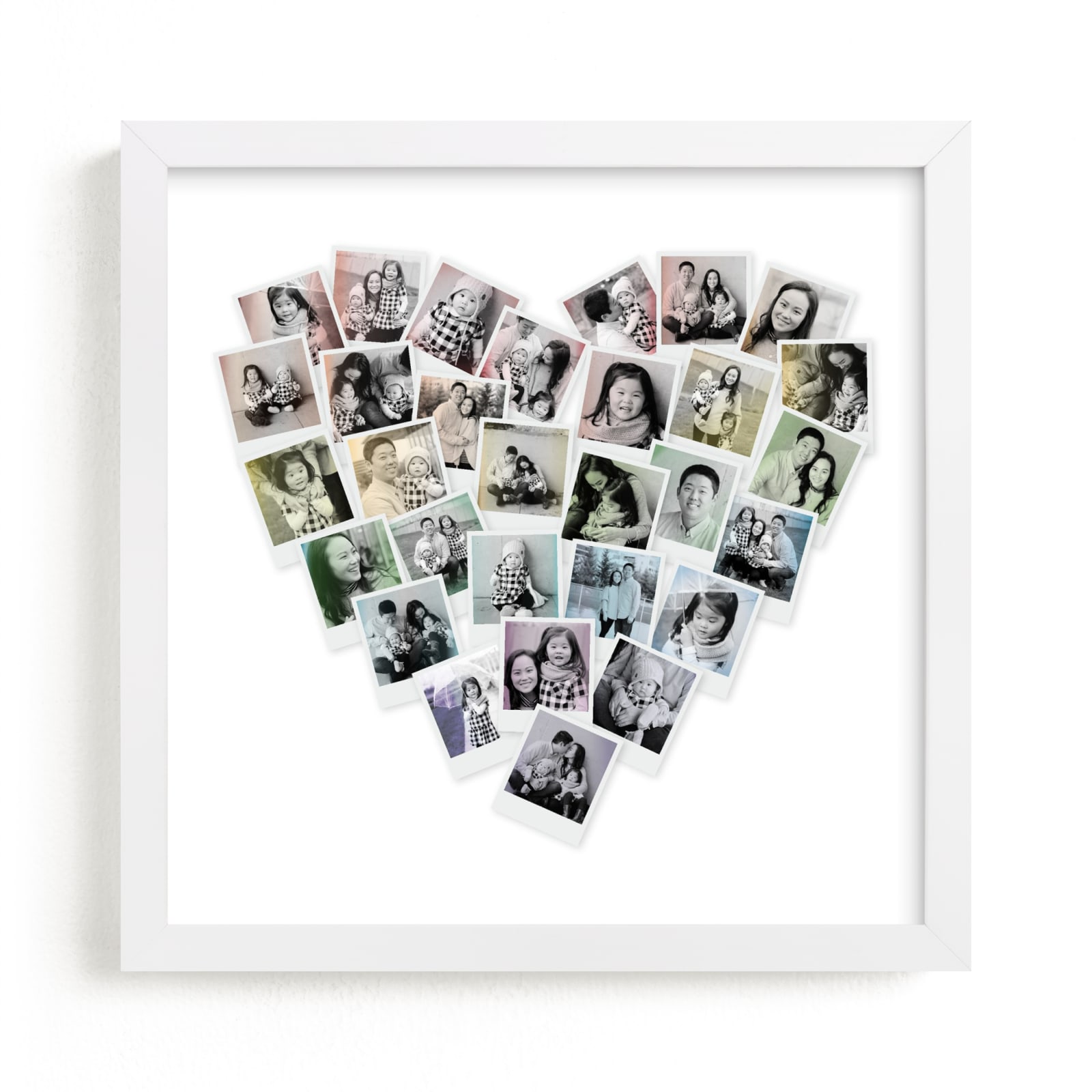 This is a colorful photo art by Minted called Filter Heart Snapshot Mix® Photo Art.