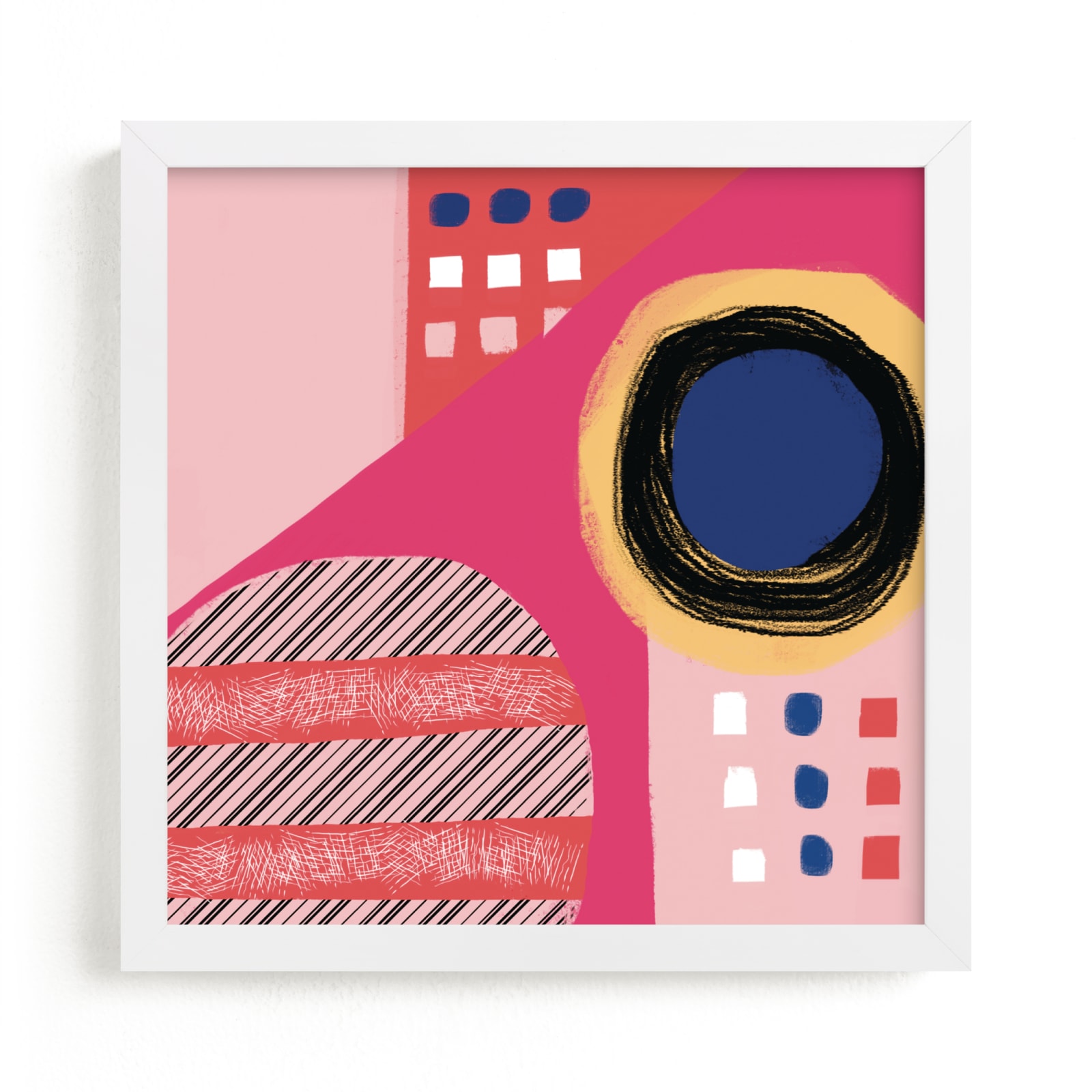 "Fun Patterns on Pink" - Limited Edition Art Print by Melanie Biehle in beautiful frame options and a variety of sizes.