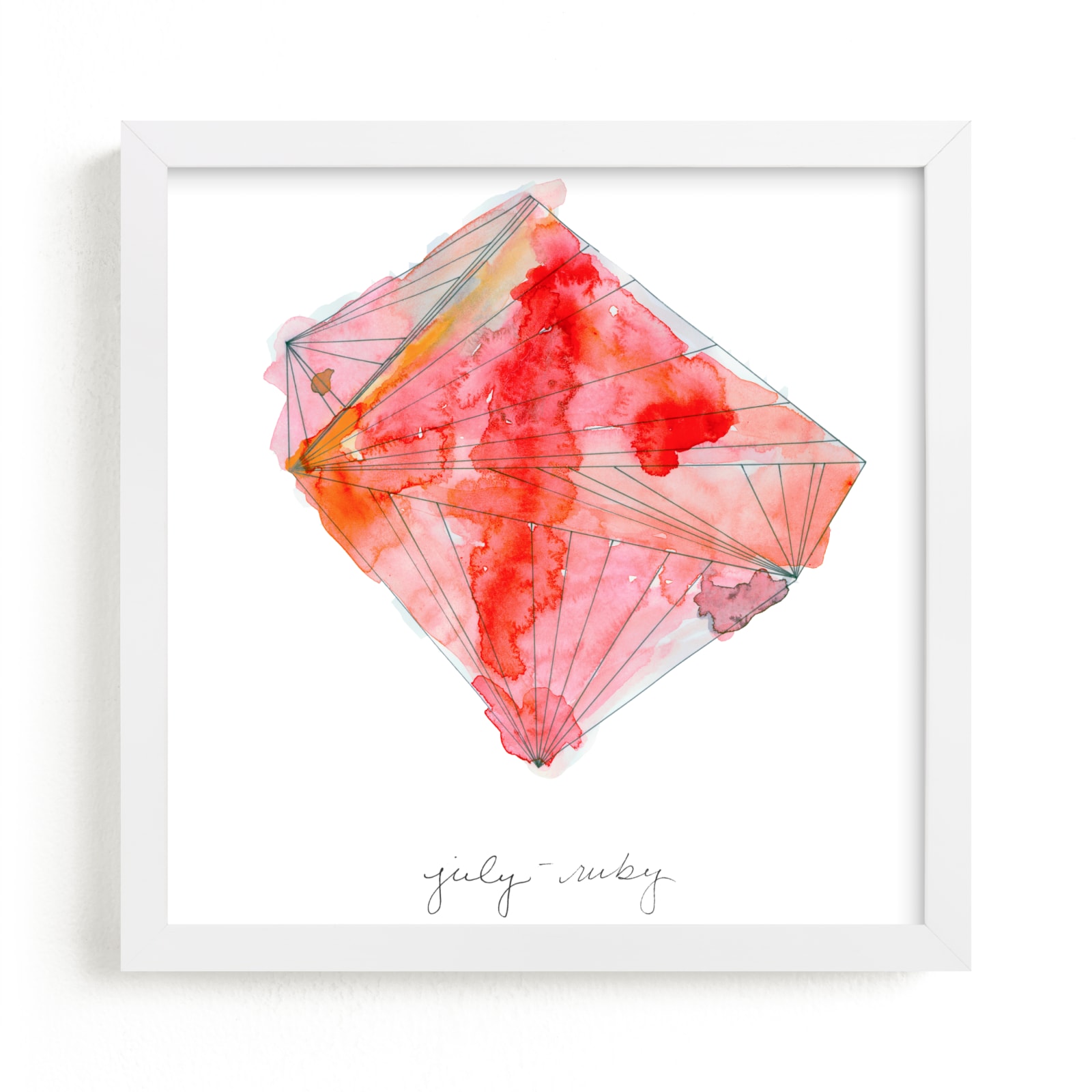 "July - Ruby" - Limited Edition Art Print by Naomi Ernest in beautiful frame options and a variety of sizes.