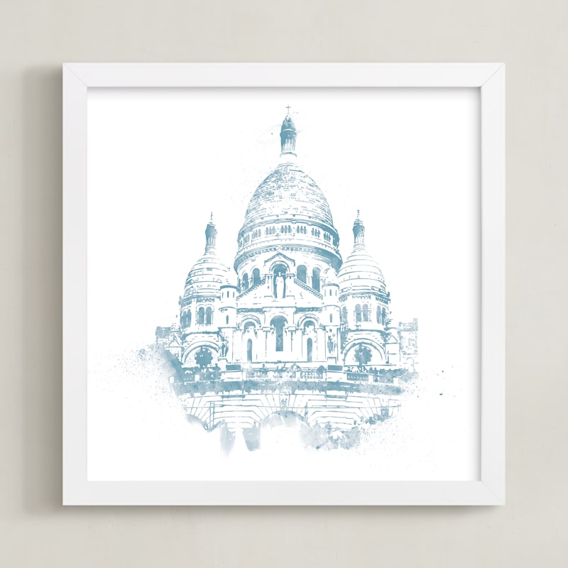 "Sacre Coeur" - Art Print in Ice by Paul Berthelot - Framed