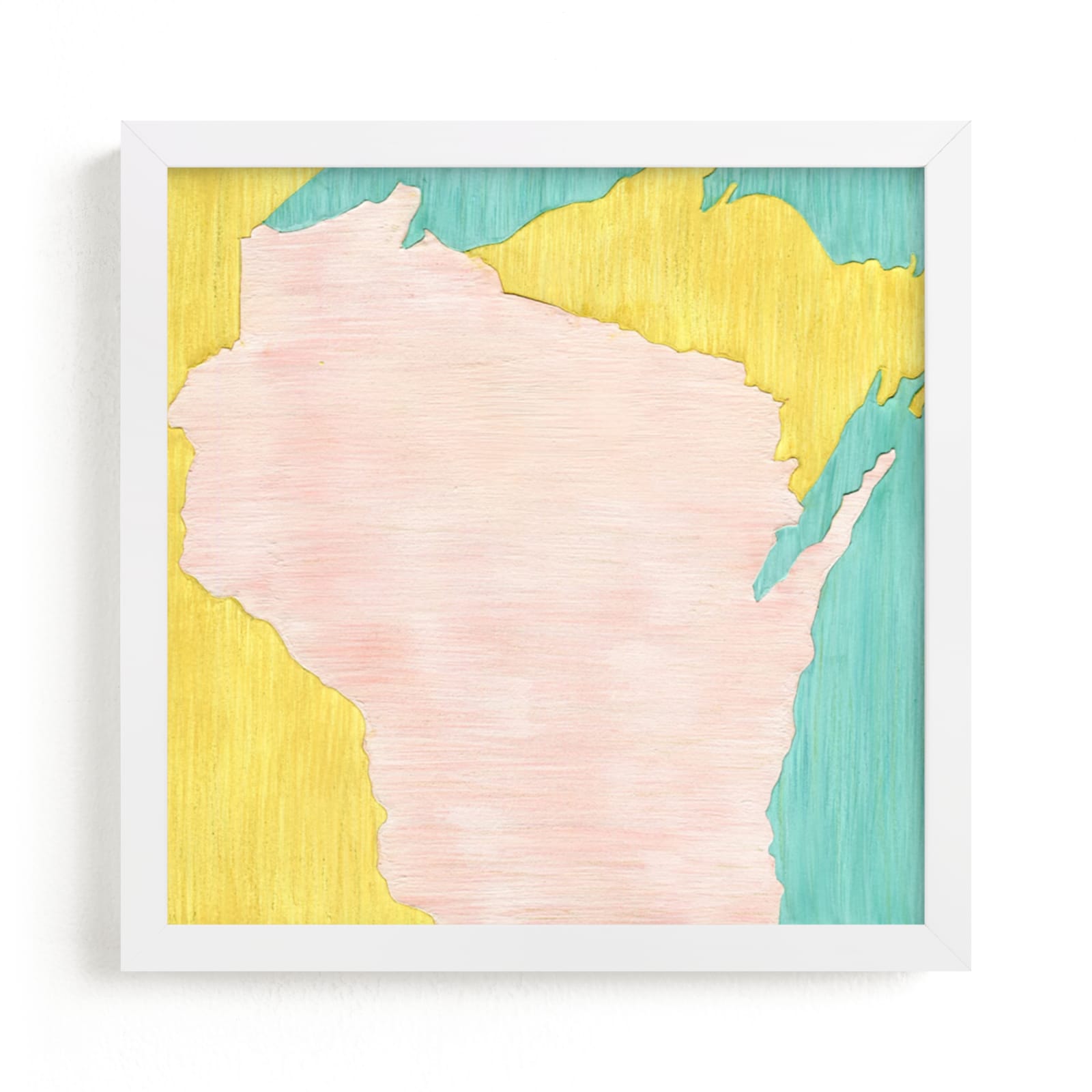 "Wisconsin in Paint" - Limited Edition Art Print by Denise Wong in beautiful frame options and a variety of sizes.