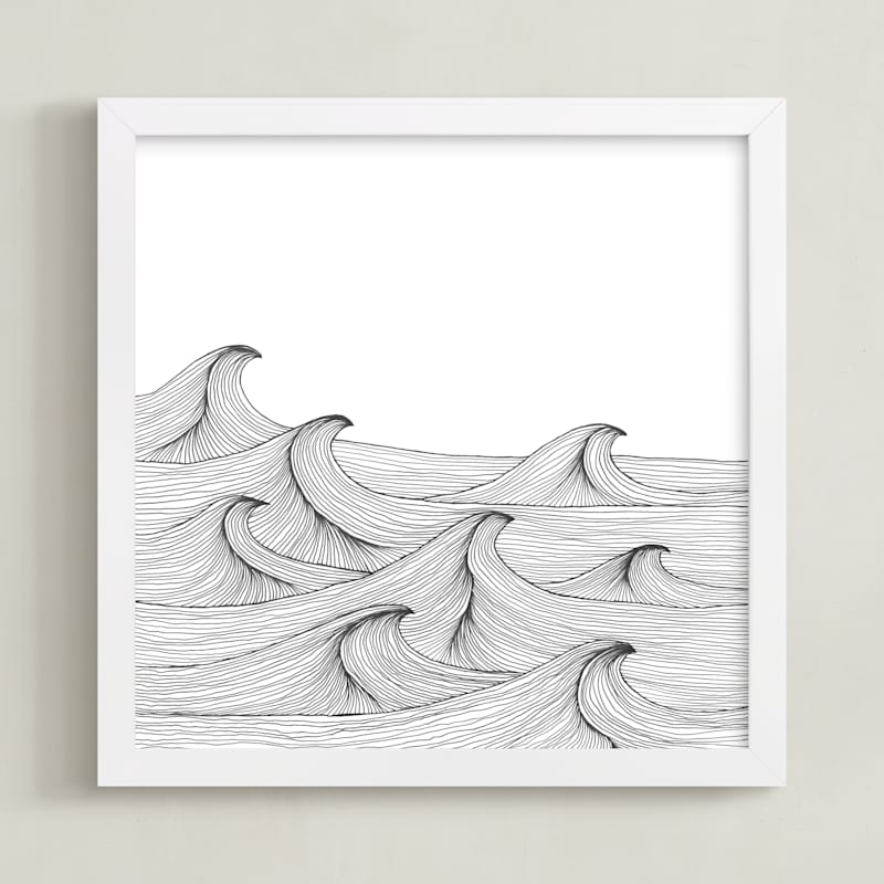 "drift" - Art Print in white by Naomi Ernest - Framed
