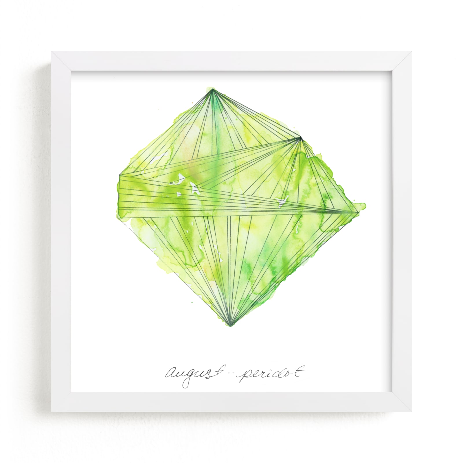 "August - Peridot" - Limited Edition Art Print by Naomi Ernest in beautiful frame options and a variety of sizes.