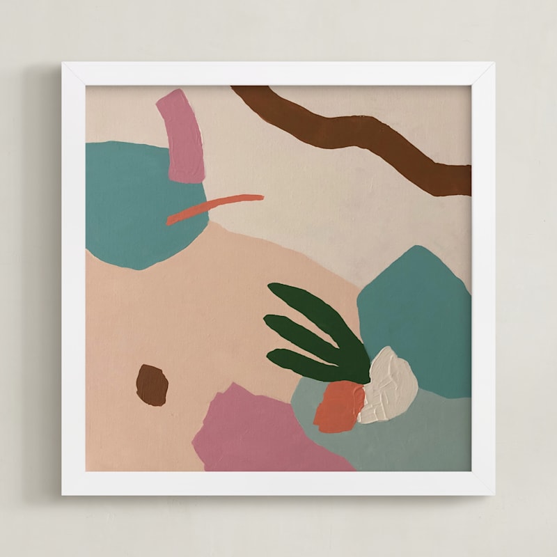 "Ground" - Art Print in Blush by FERNANDA MARTINEZ - Framed