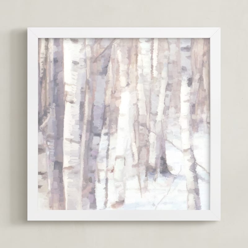 "Winter Birches" - Limited Edition Art Print by Amy Hall in beautiful frame options and a variety of sizes.