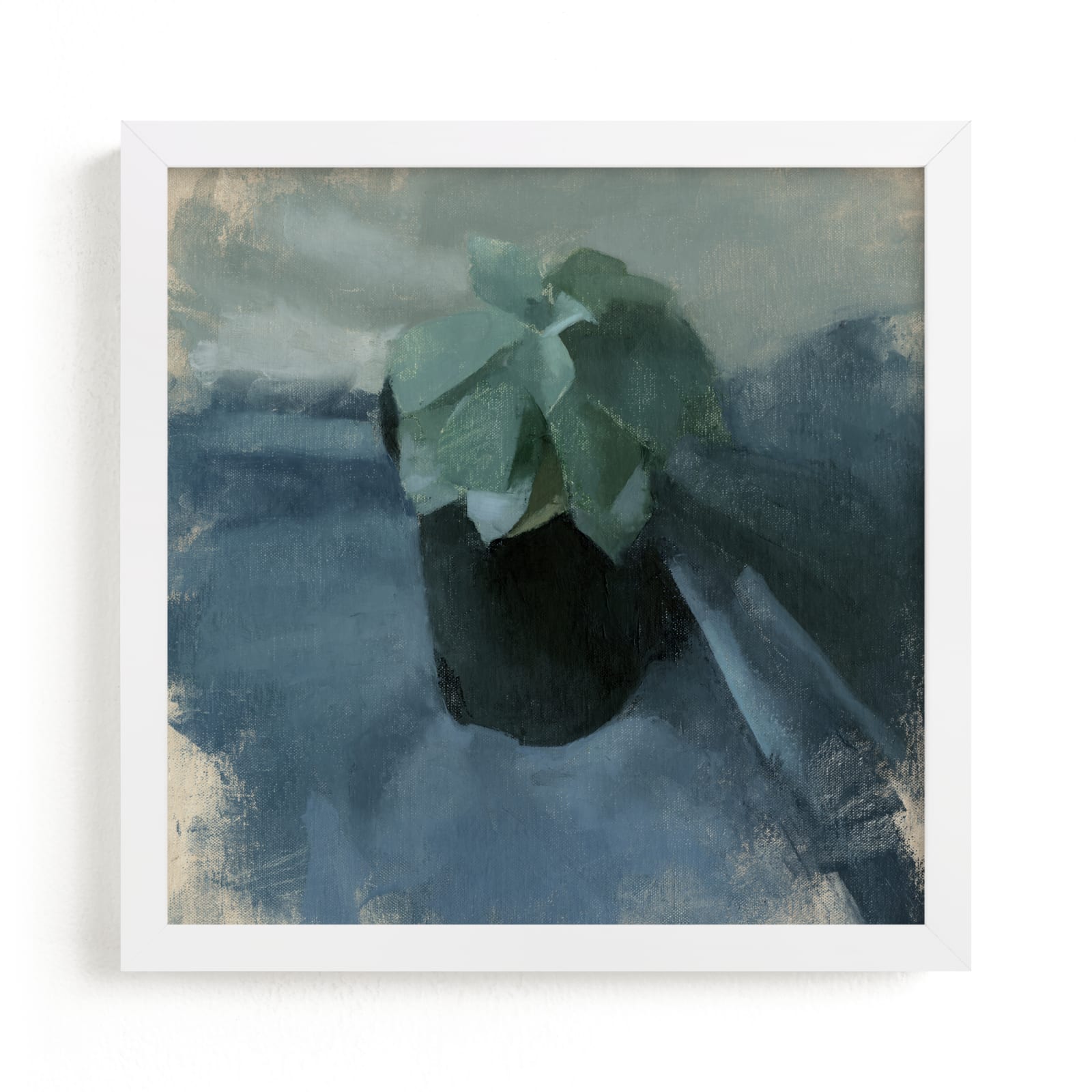 "Succulent in Blue" - Limited Edition Art Print by Elisabeth Larson in beautiful frame options and a variety of sizes.