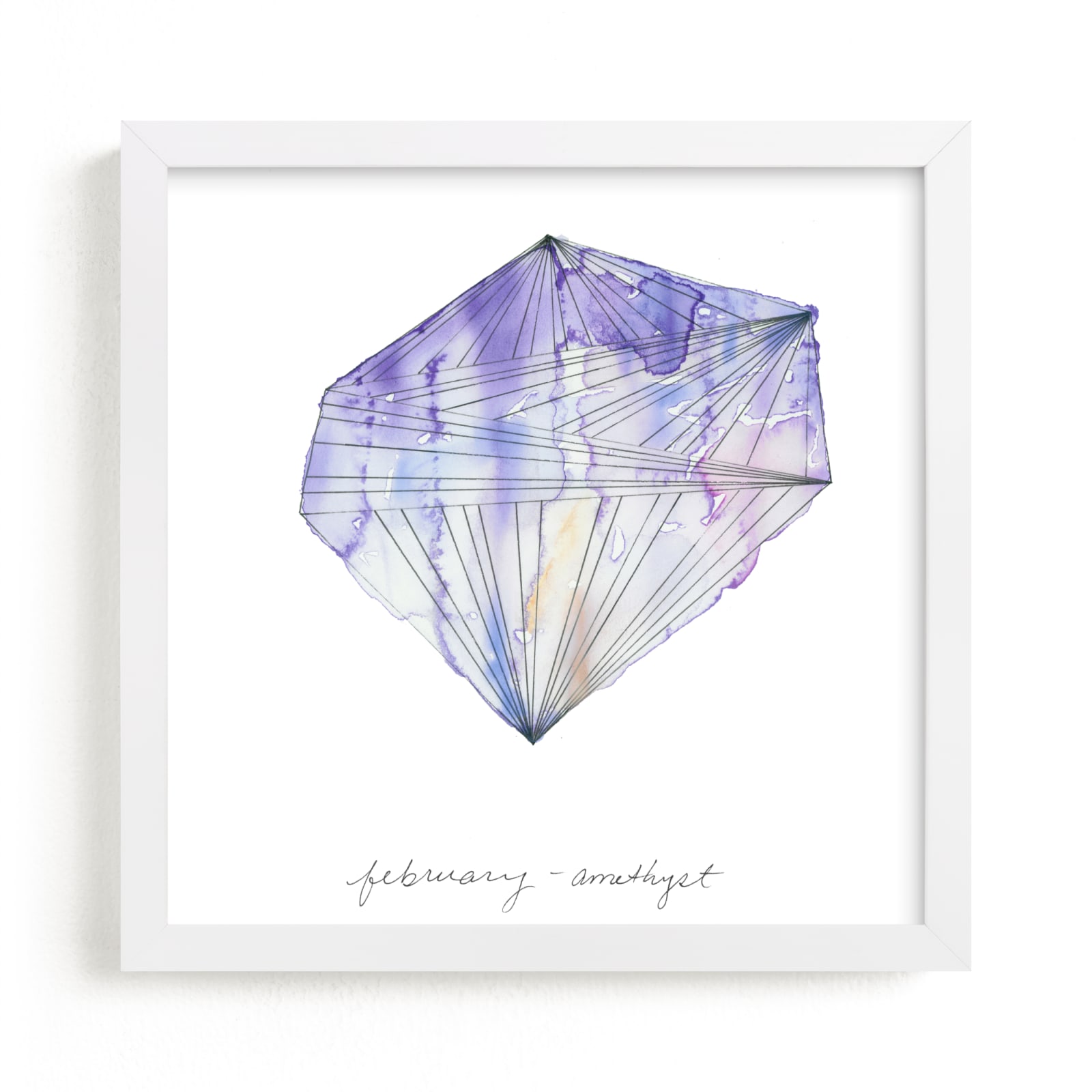 "February - Amethyst" - Limited Edition Art Print by Naomi Ernest in beautiful frame options and a variety of sizes.
