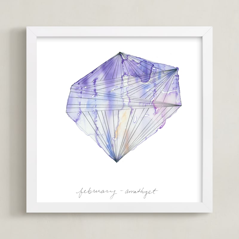 "February - Amethyst" - Limited Edition Art Print by Naomi Ernest in beautiful frame options and a variety of sizes.