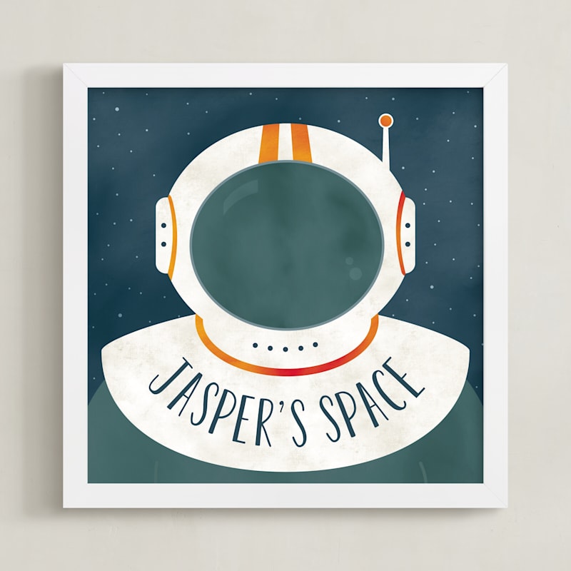 "Space to Explore" - Custom Open Edition Children's Art Print by Heather Schertzer in beautiful frame options and a variety of sizes.