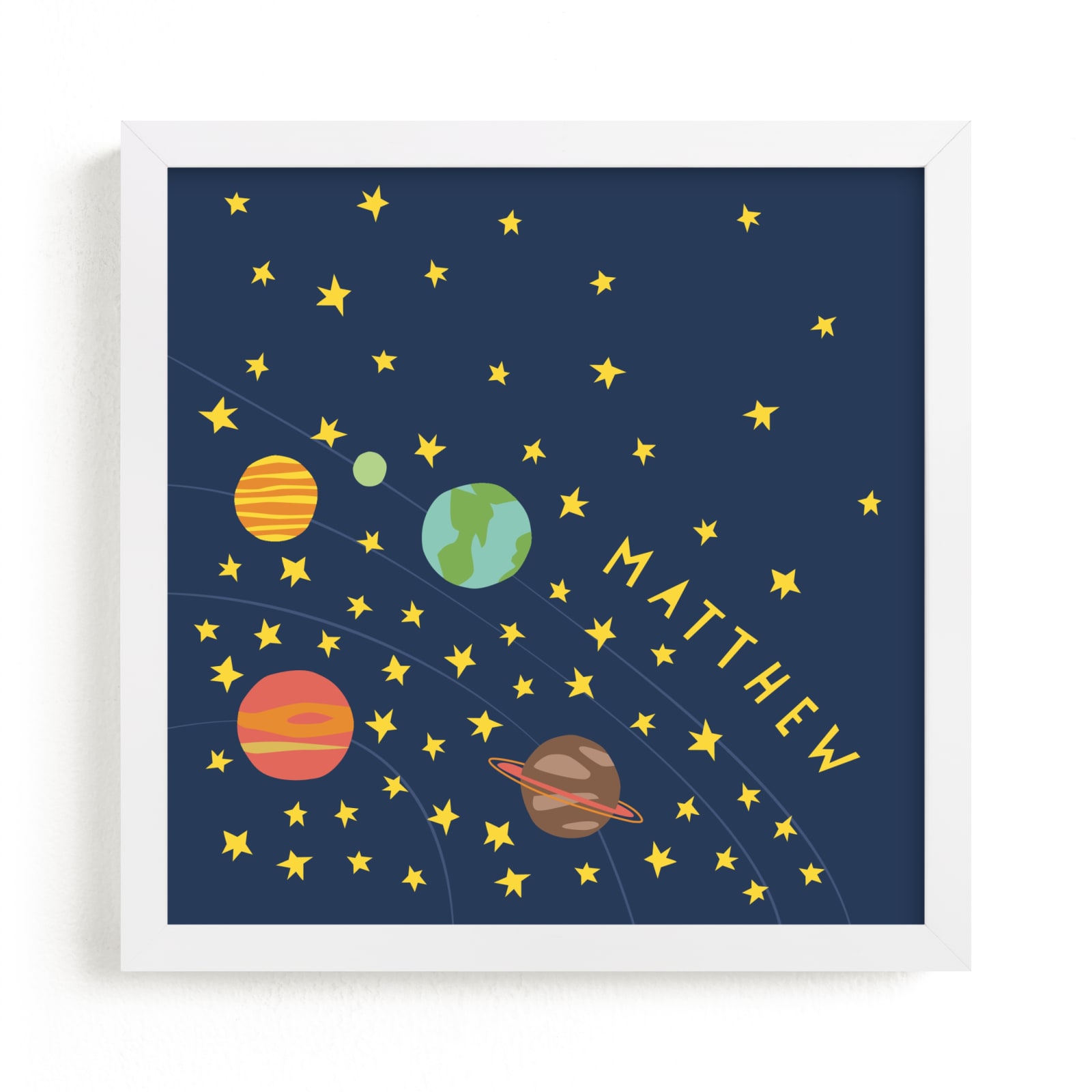 "space case" - Custom Open Edition Children's Art Print by Betsy Siber in beautiful frame options and a variety of sizes.