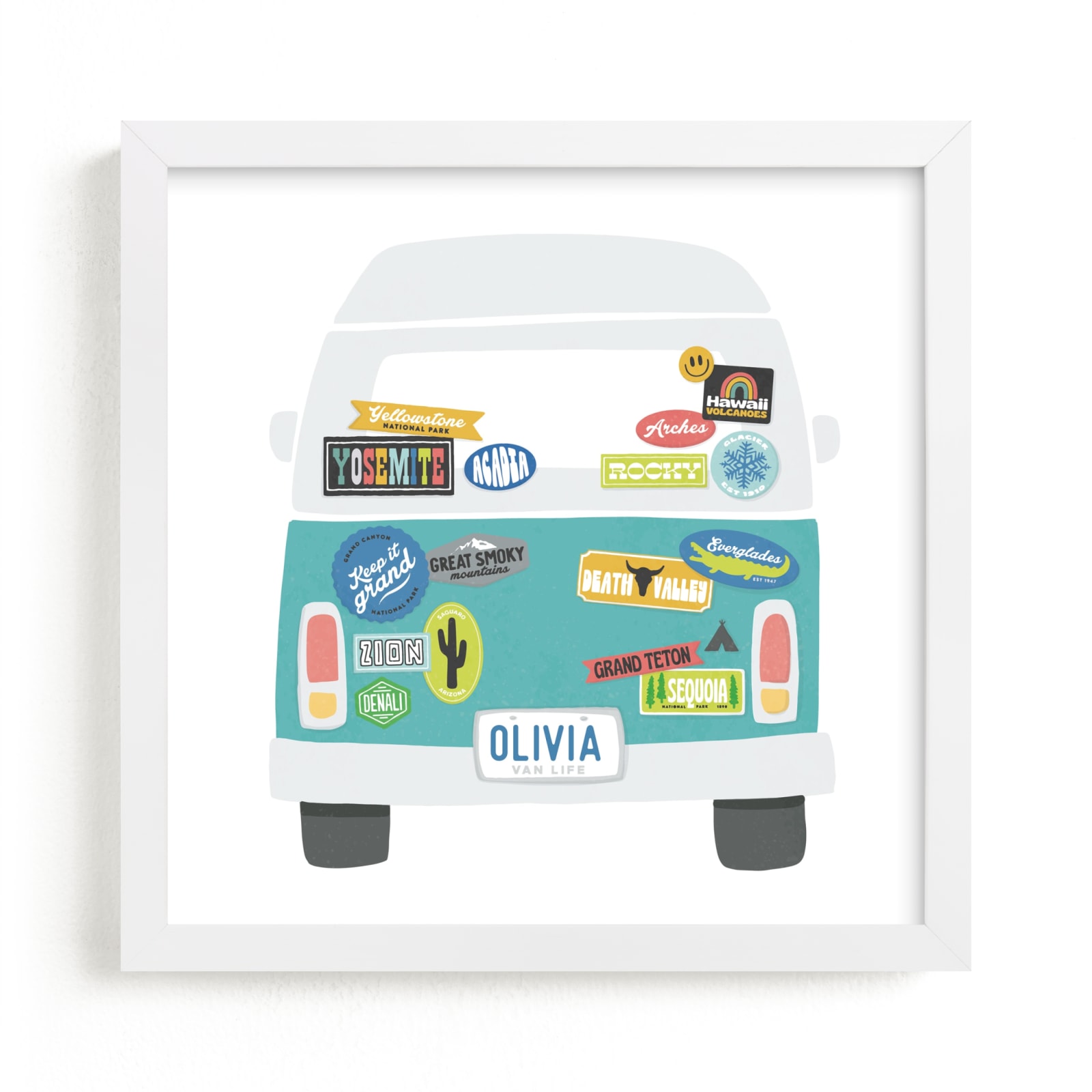 "Van Life" - Children's Custom Art Print by Jessie Steury in beautiful frame options and a variety of sizes.
