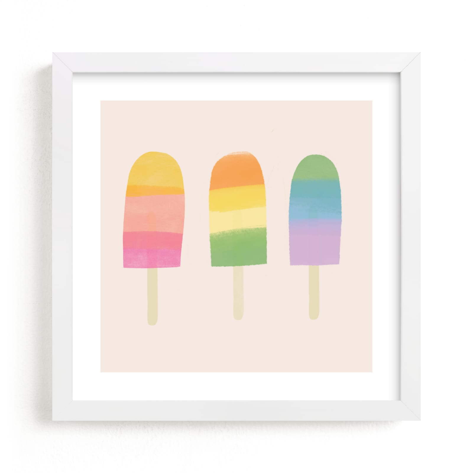 Premium Photo  Colorful rainbow wooden popsicles on white paper