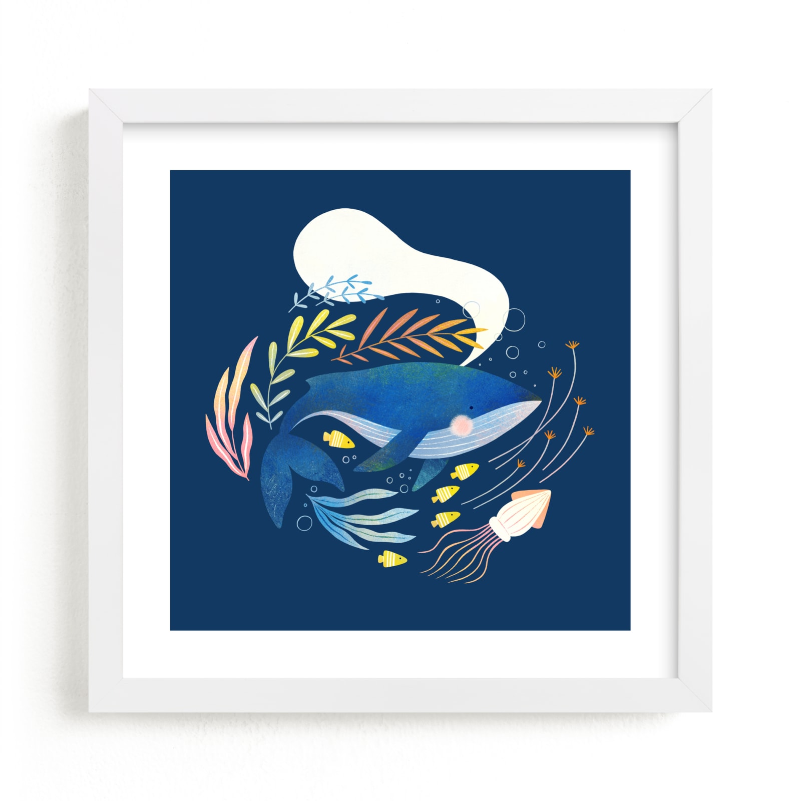 "Ocean Blue" - Limited Edition Art Print by Tati Abaurre in beautiful frame options and a variety of sizes.