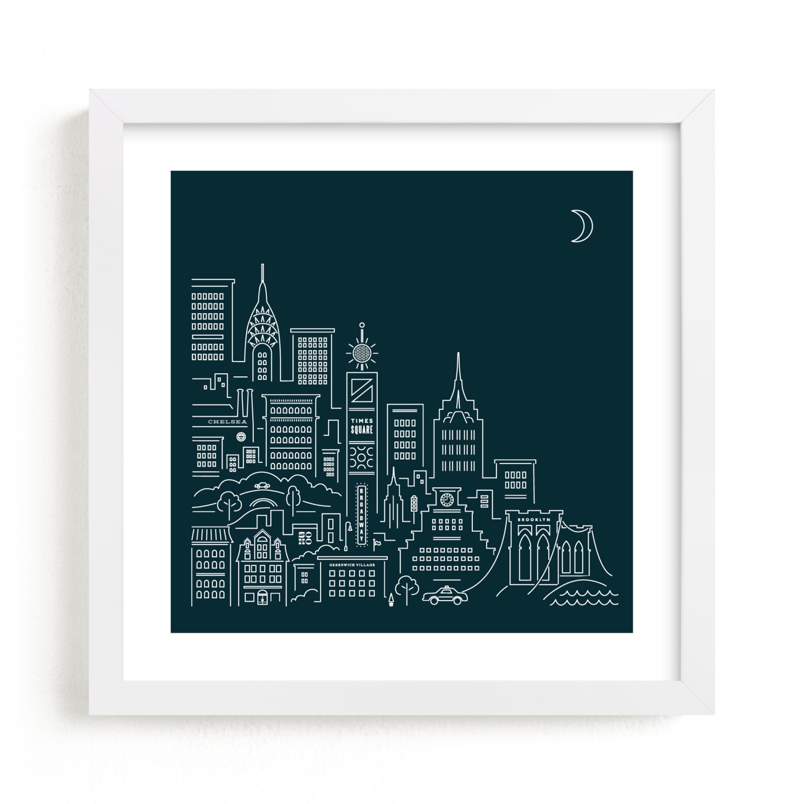"goodnight new york" - Limited Edition Art Print by Jennifer Wick in beautiful frame options and a variety of sizes.