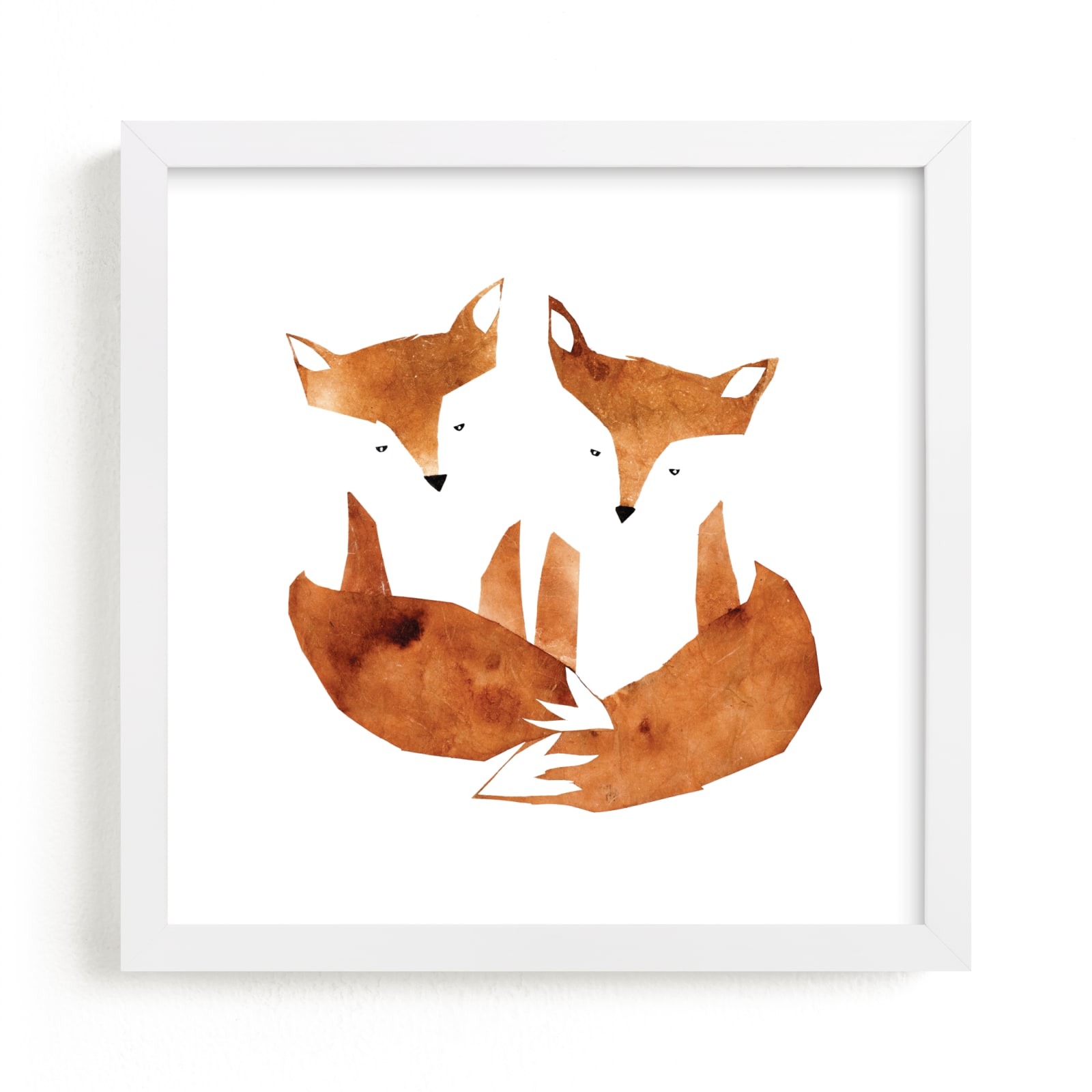 "Twin Foxes" - Limited Edition Art Print by Mia Posada in beautiful frame options and a variety of sizes.